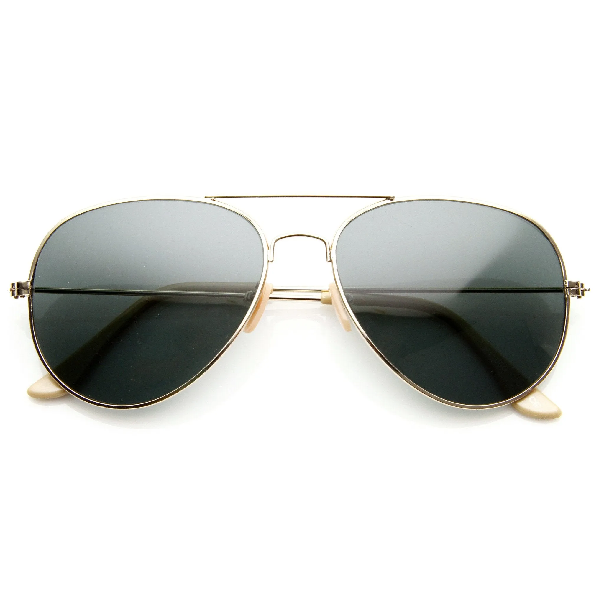 Standard Classic Tear Drop Military Metal Aviator Sunglasses 56mm 8841 sold by ZeroUV