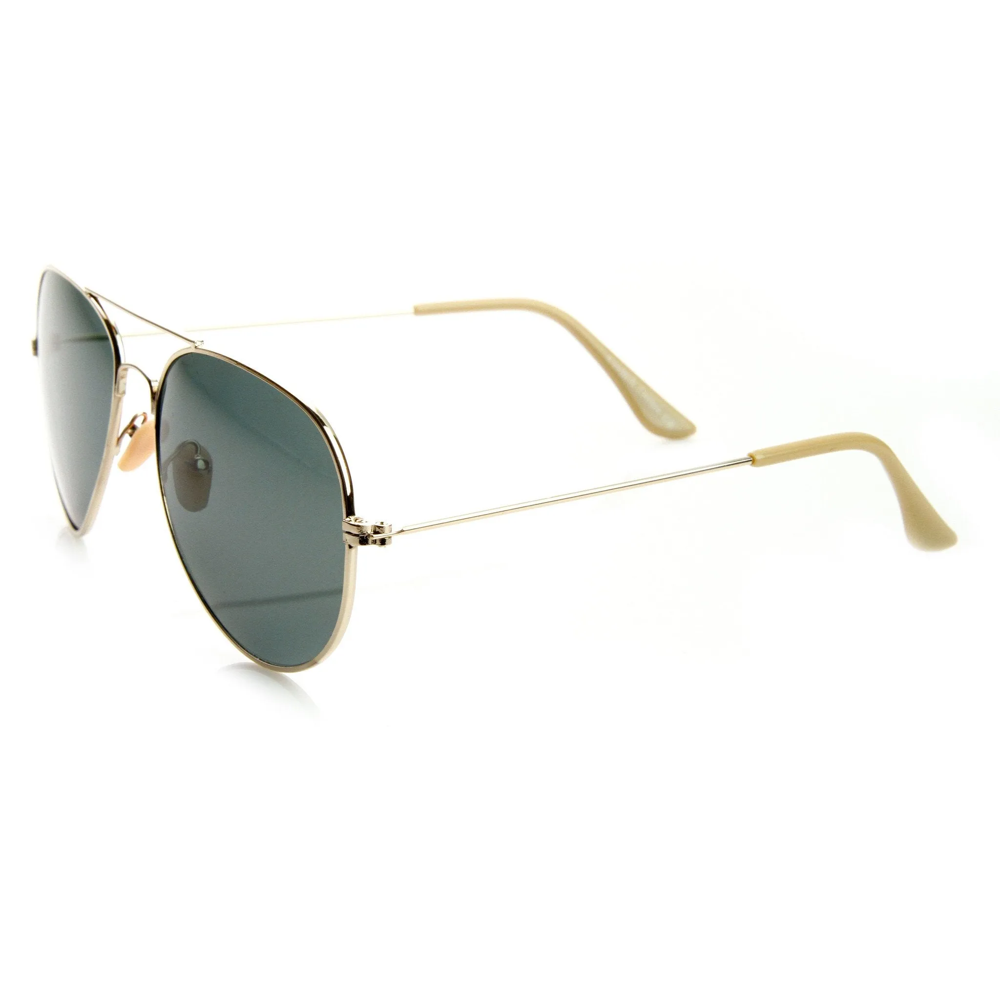 Standard Classic Tear Drop Military Metal Aviator Sunglasses 56mm 8841 sold by ZeroUV product image thumbnail 3