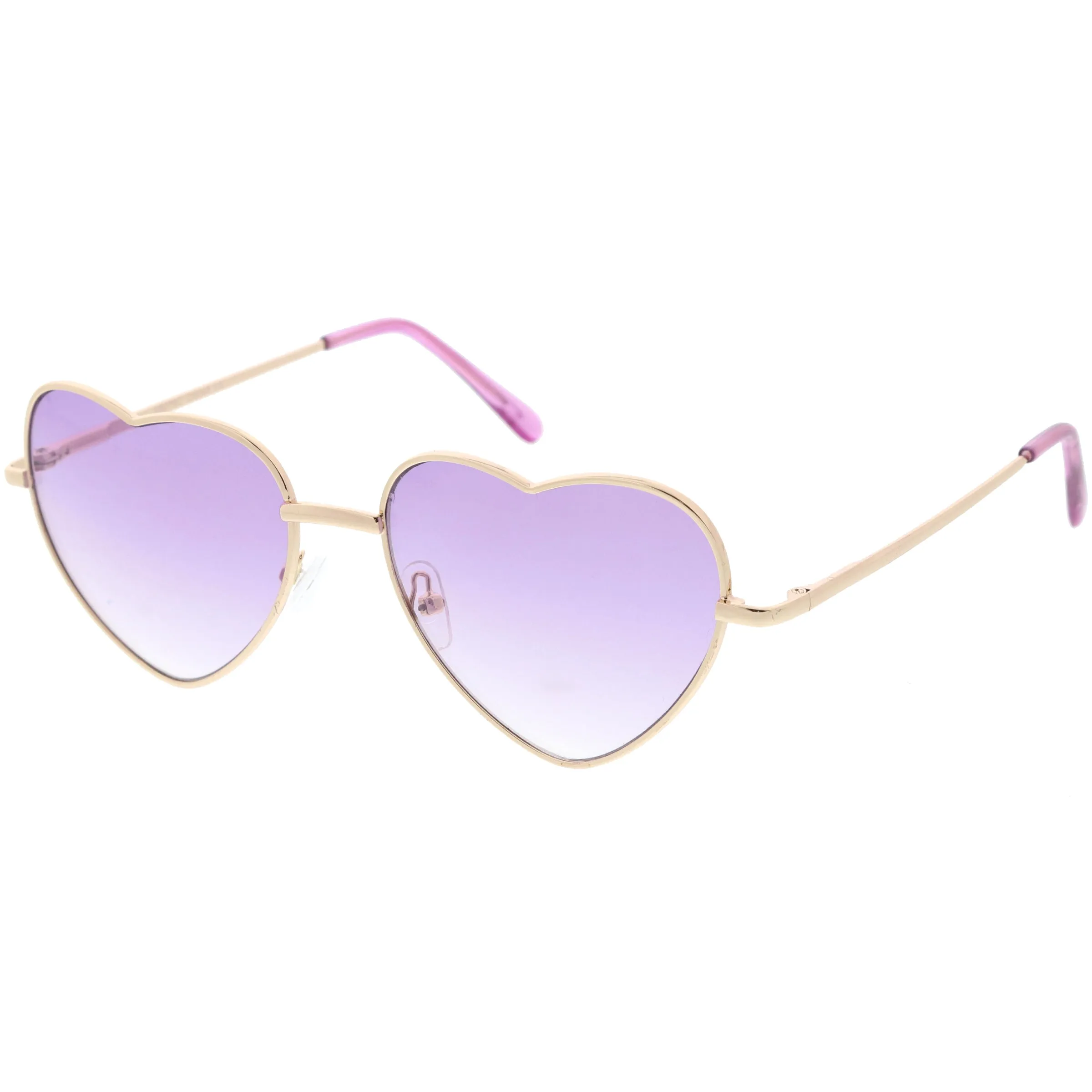 Sweet Color Gradient Rainbow Fashion Metal Heart Sunglasses D206 sold by ZeroUV product image thumbnail 5