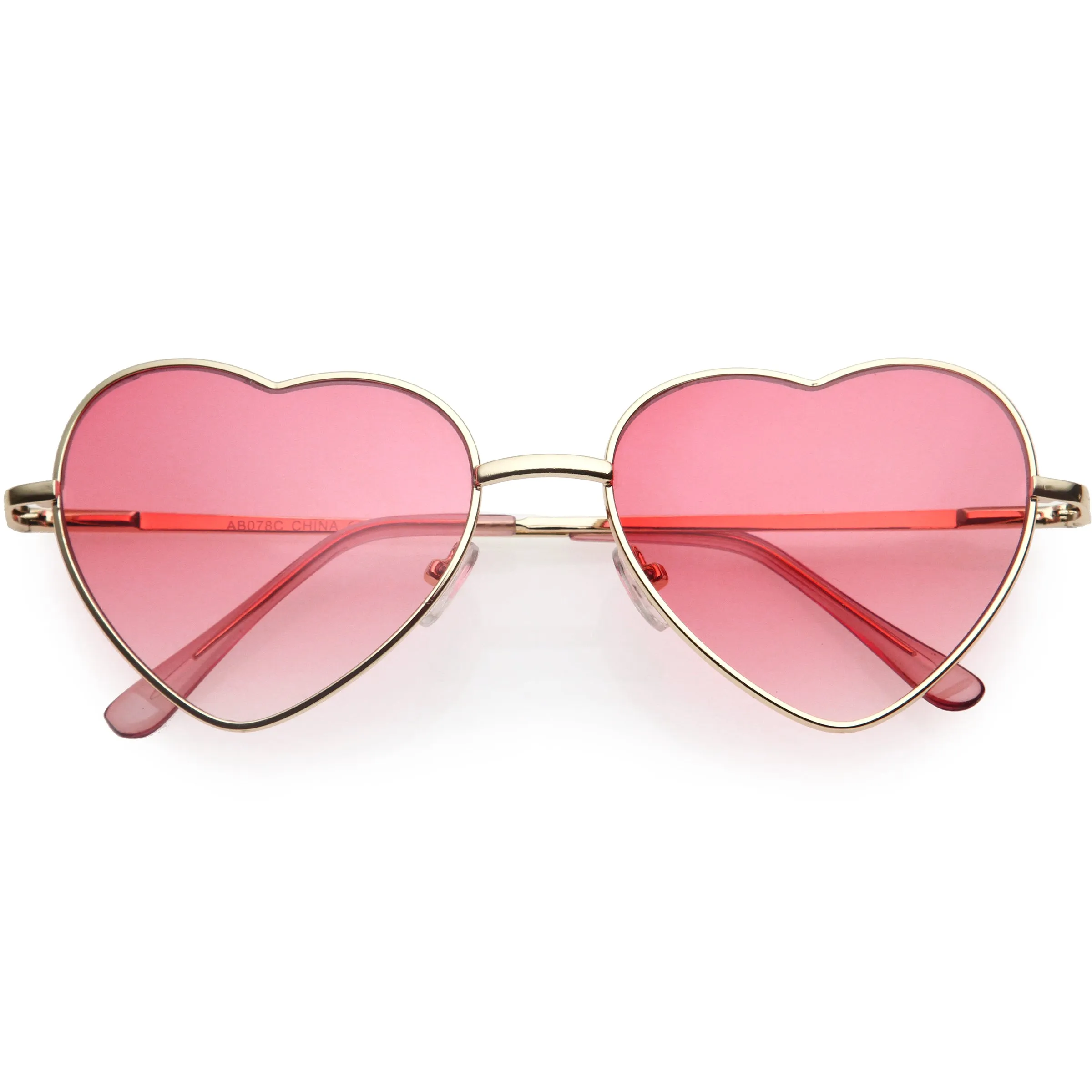 Sweet Color Gradient Rainbow Fashion Metal Heart Sunglasses D206 sold by ZeroUV
