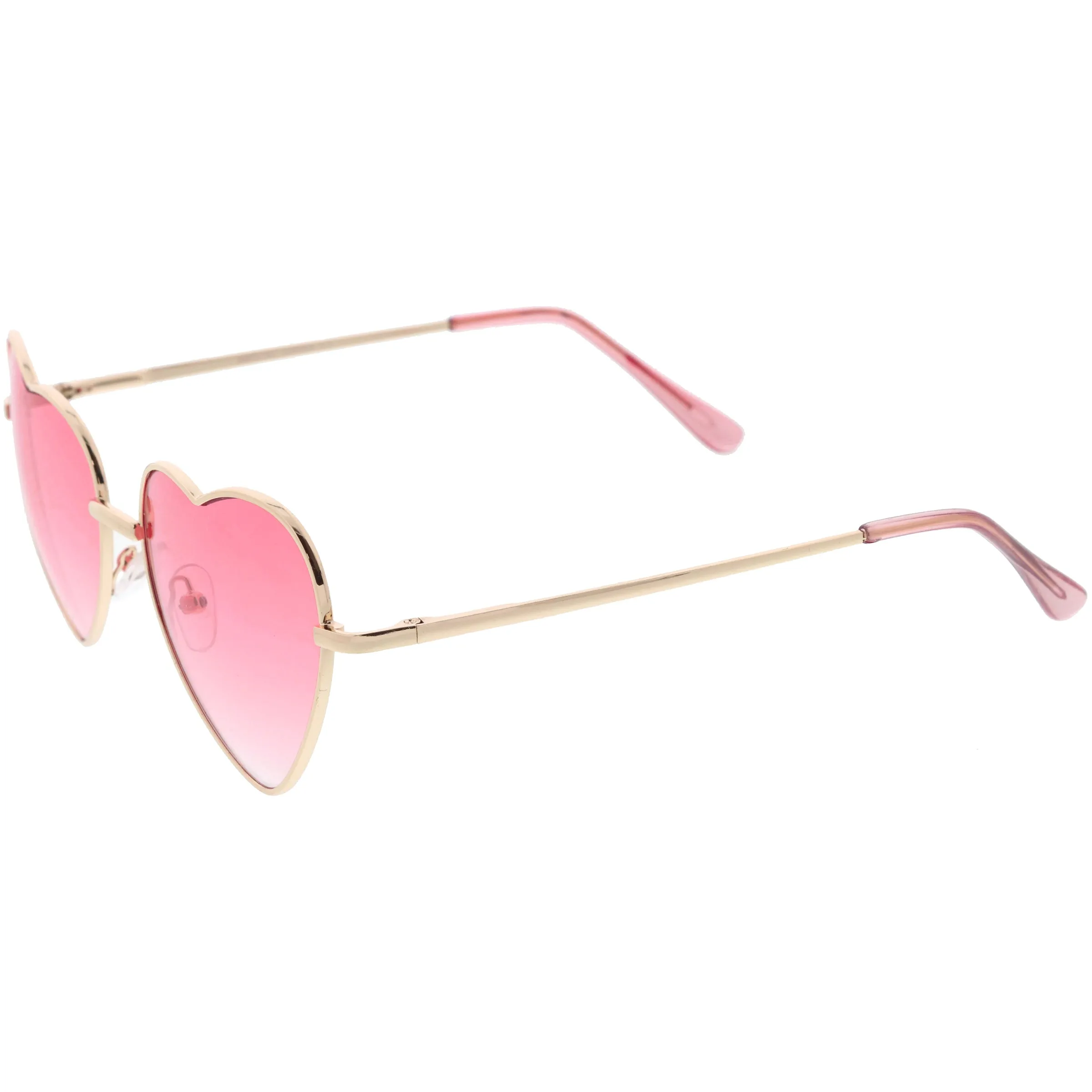 Sweet Color Gradient Rainbow Fashion Metal Heart Sunglasses D206 sold by ZeroUV product image thumbnail 3