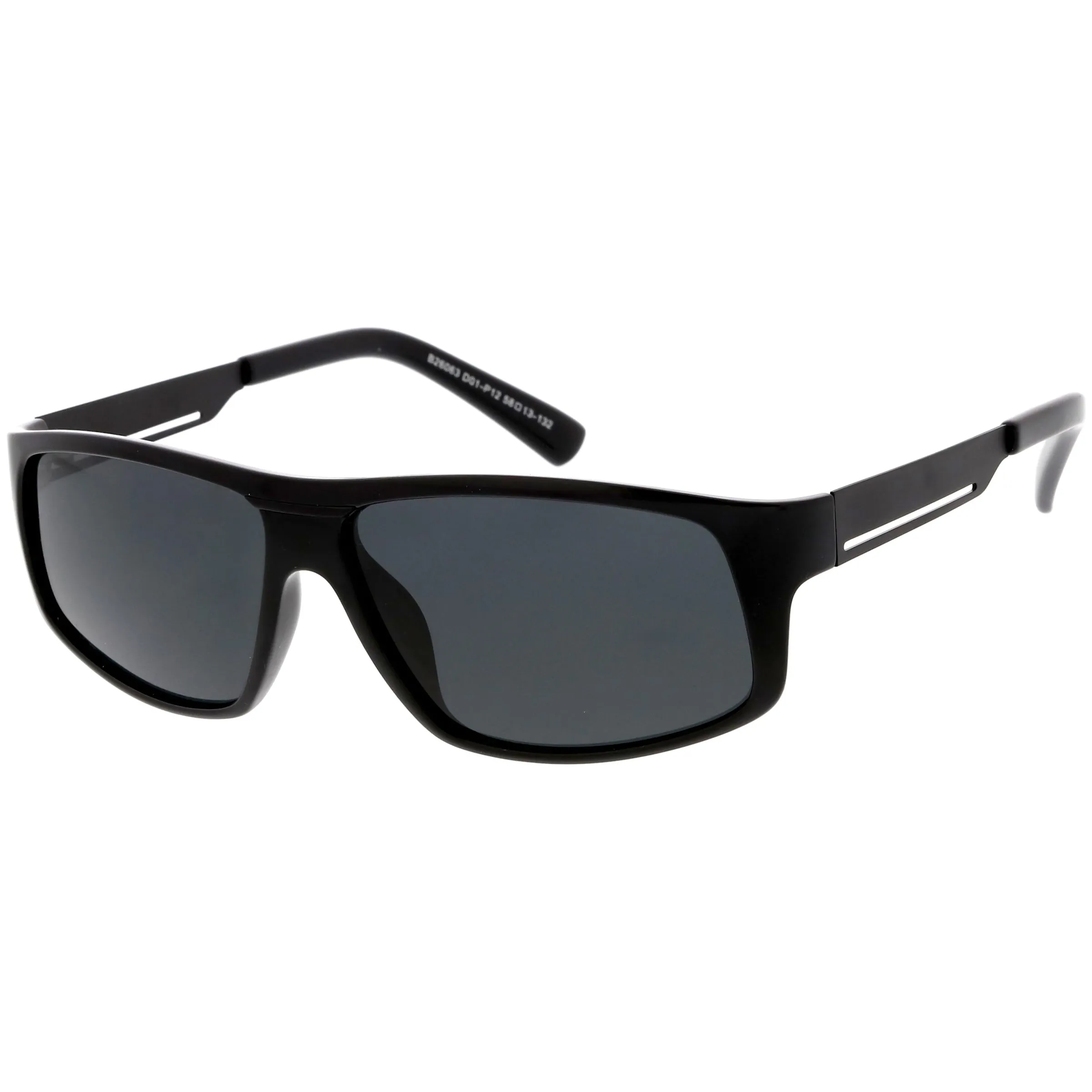 Lifestyle Flat Metal Arms Polarized Lens Rectangle Sunglasses C892 sold by ZeroUV product image thumbnail 2