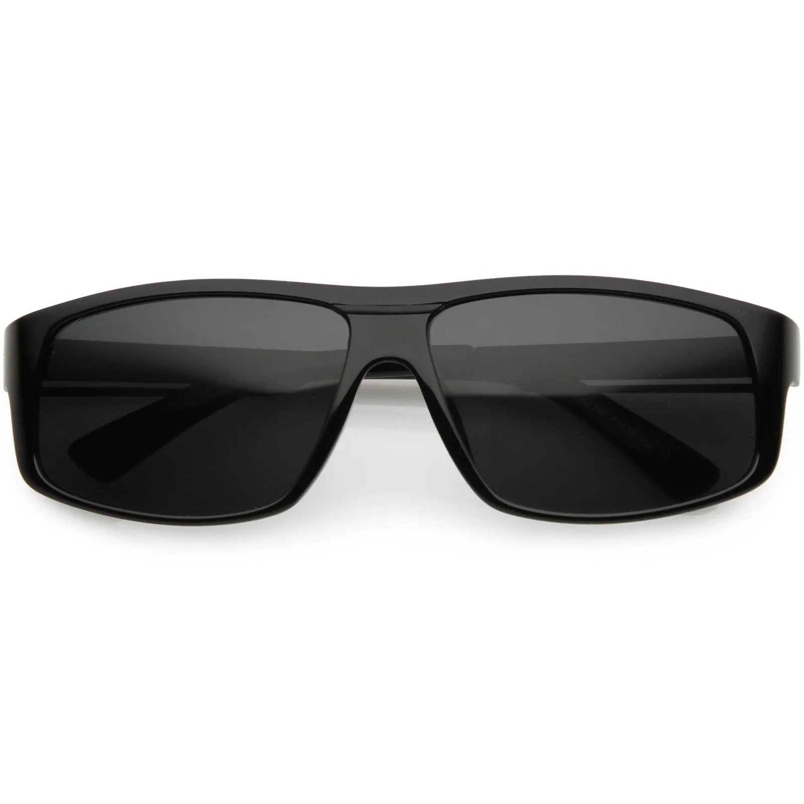 Lifestyle Flat Metal Arms Polarized Lens Rectangle Sunglasses C892 sold by ZeroUV