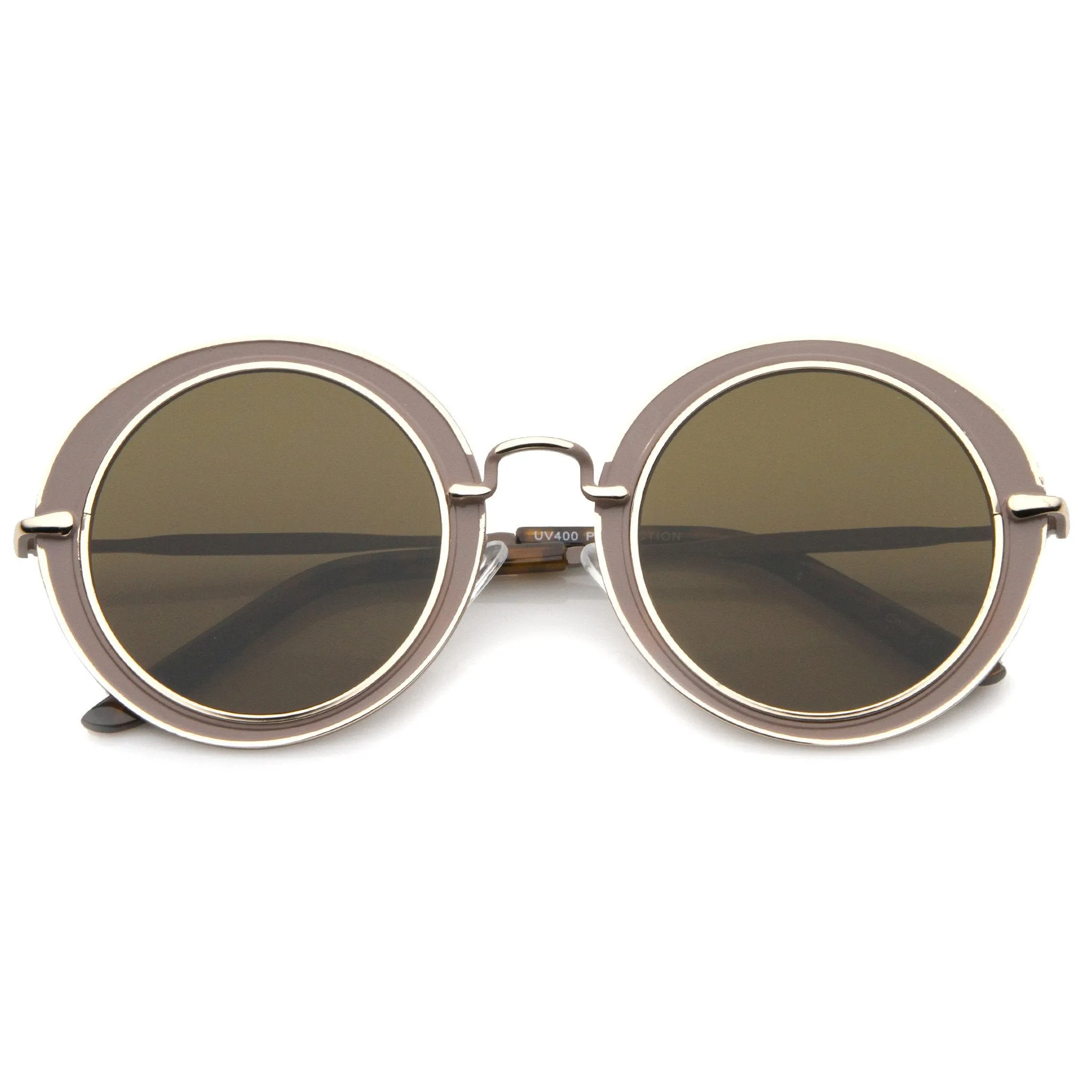 Retro Modern Flat Lens Oval Outline Sunglasses A484 sold by ZeroUV product image thumbnail 3