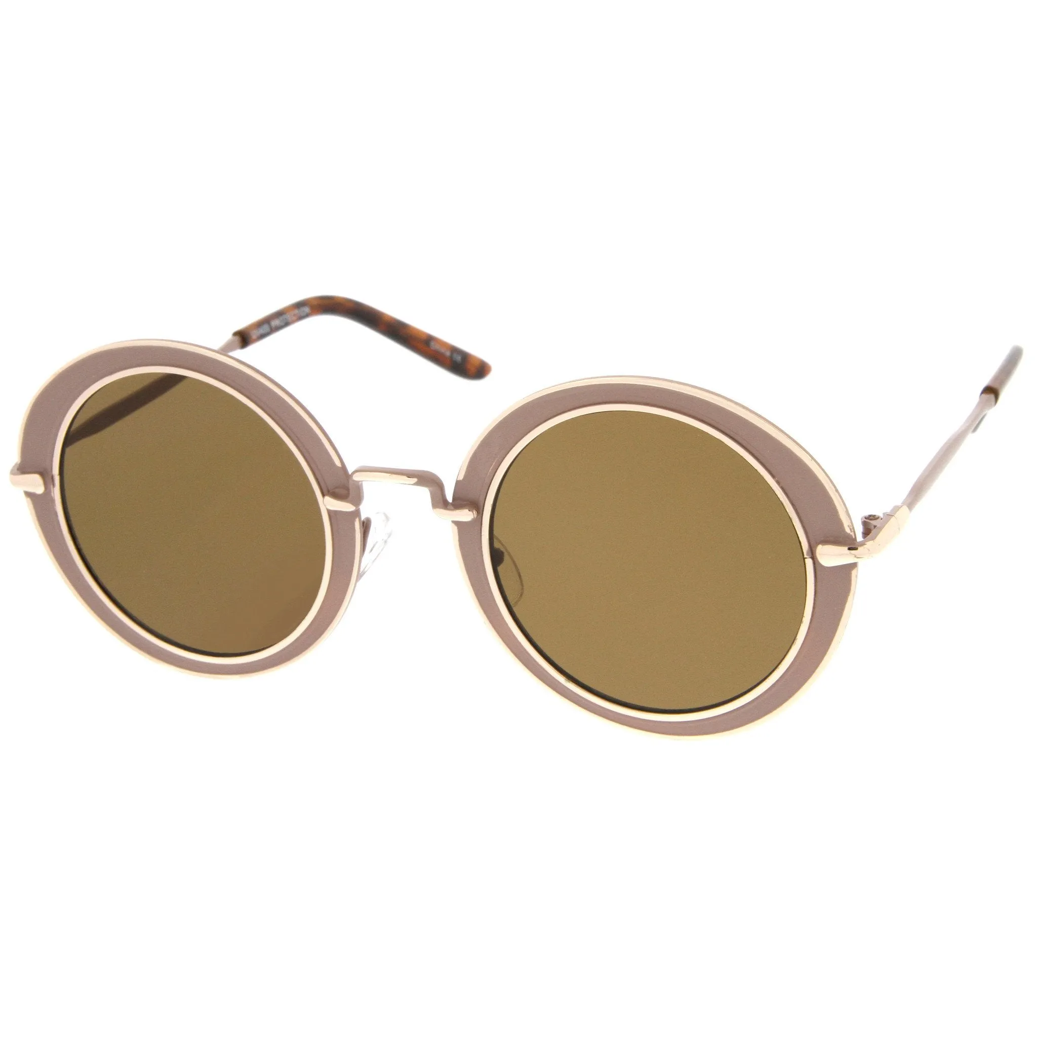 Retro Modern Flat Lens Oval Outline Sunglasses A484 sold by ZeroUV product image thumbnail 4