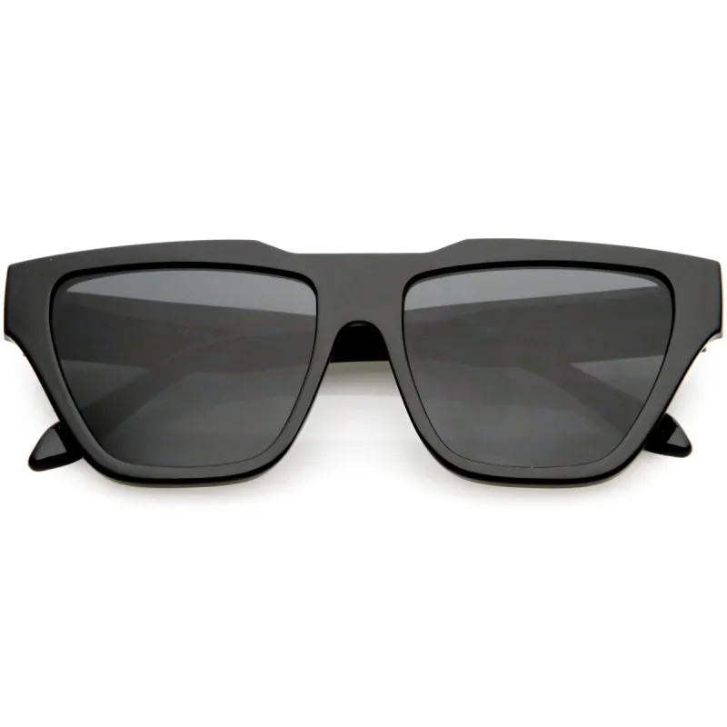 Retro Modern Horned Rim Flat Top Square Aviator Sunglasses C920 sold by ZeroUV