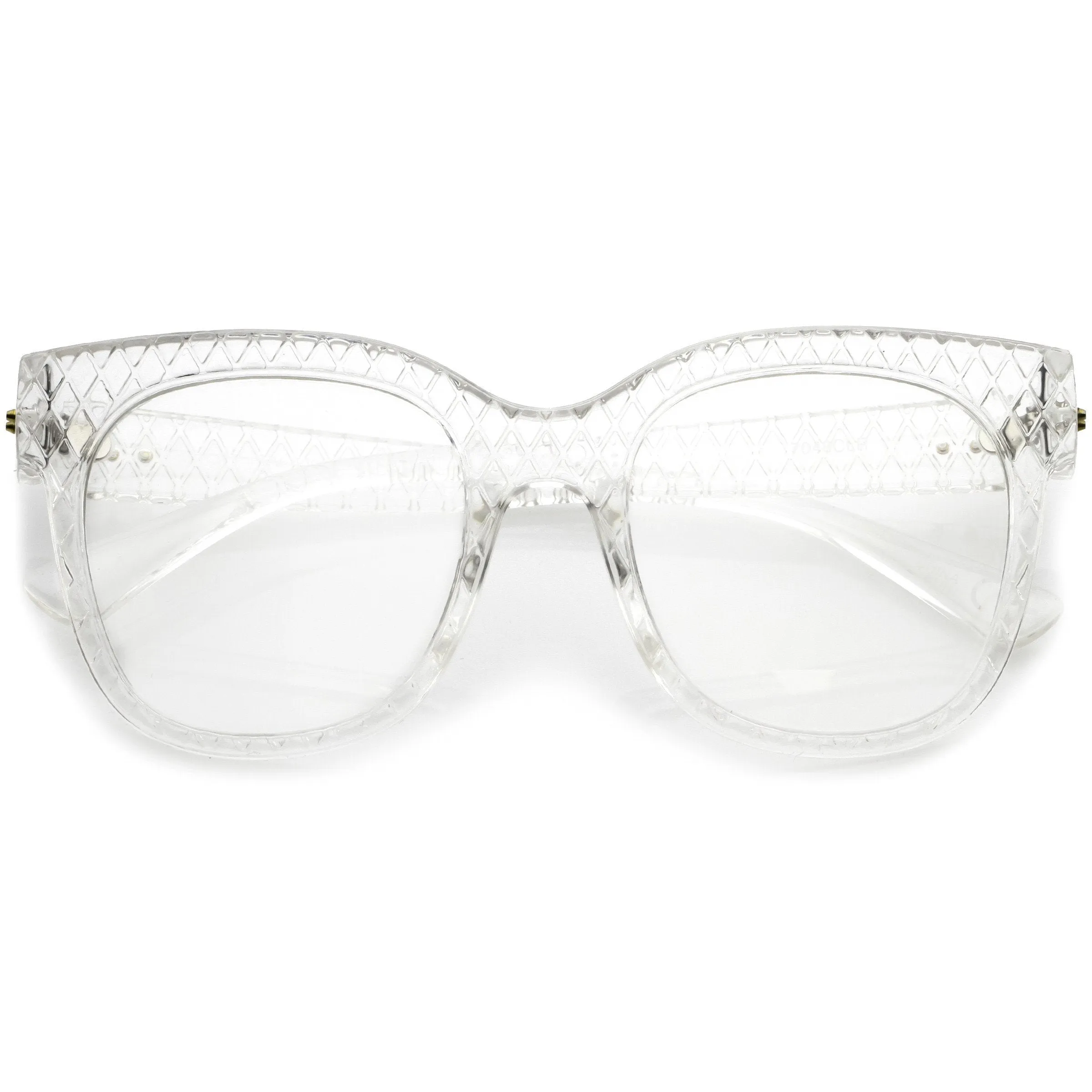 Women's Retro Oversize Bold Cat Eye Clear Lens Glasses A927 sold by ZeroUV product image thumbnail 5