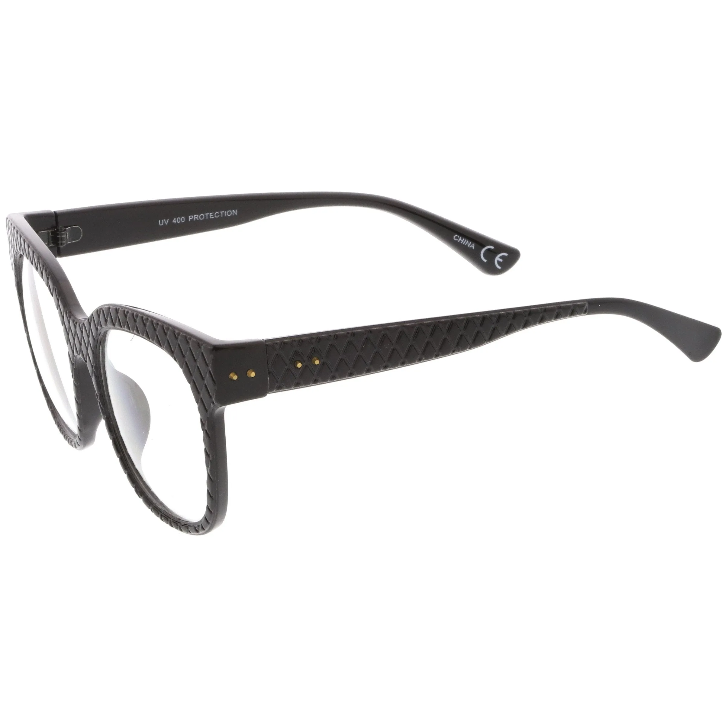 Women's Retro Oversize Bold Cat Eye Clear Lens Glasses A927 sold by ZeroUV product image thumbnail 3