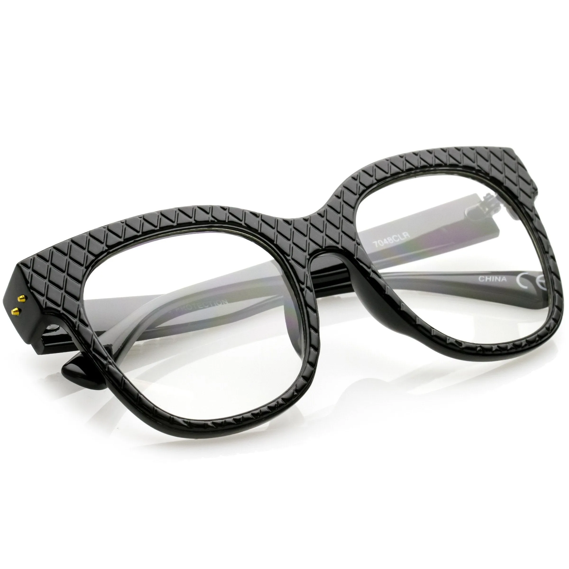 Women's Retro Oversize Bold Cat Eye Clear Lens Glasses A927 sold by ZeroUV product image thumbnail 4