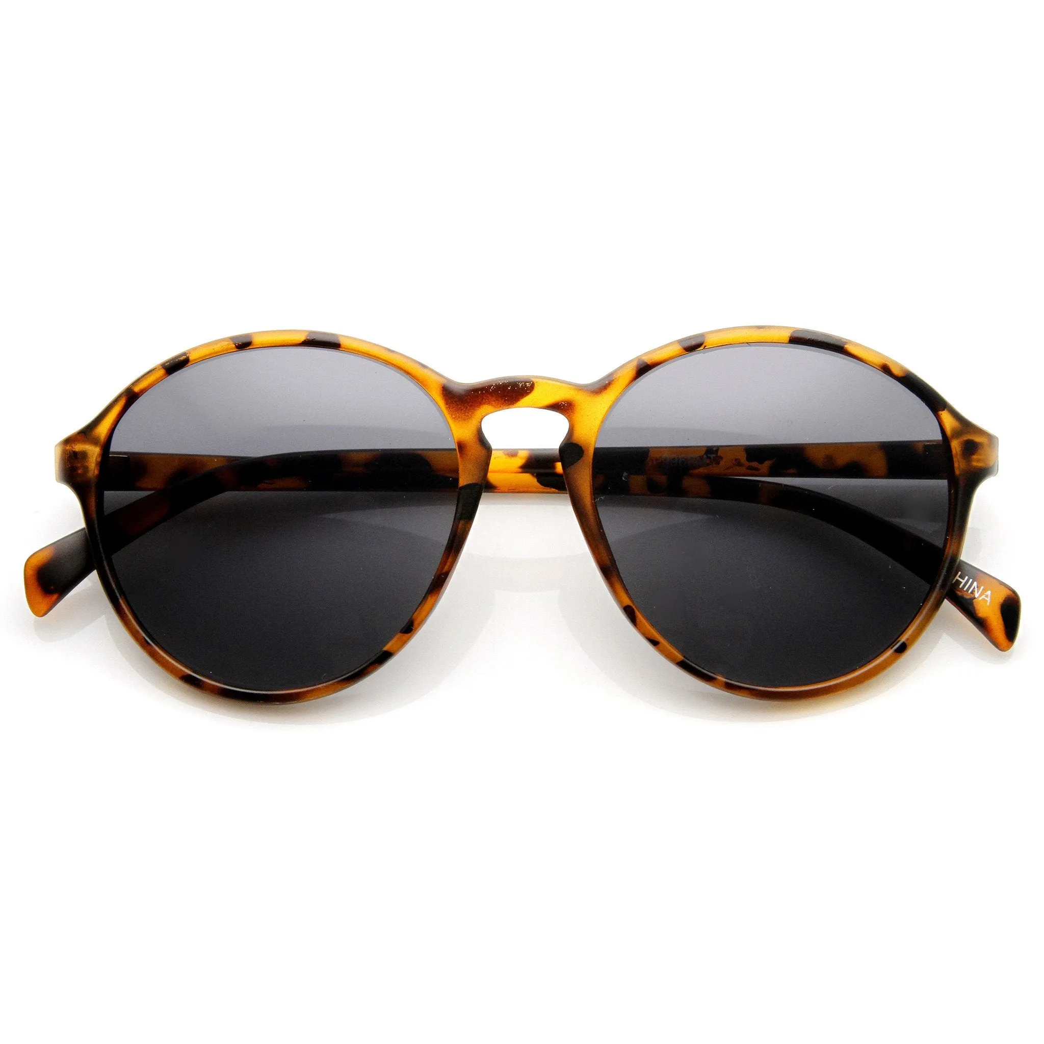 Retro Fashion P3 Matte Finish Keyhole Round Aviator Sunglasses 9178 sold by ZeroUV