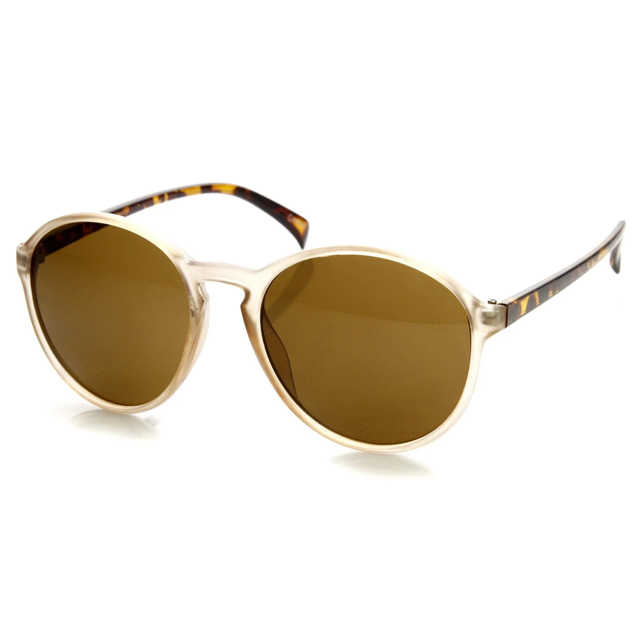 Retro Fashion P3 Matte Finish Keyhole Round Aviator Sunglasses 9178 sold by ZeroUV product image thumbnail 4