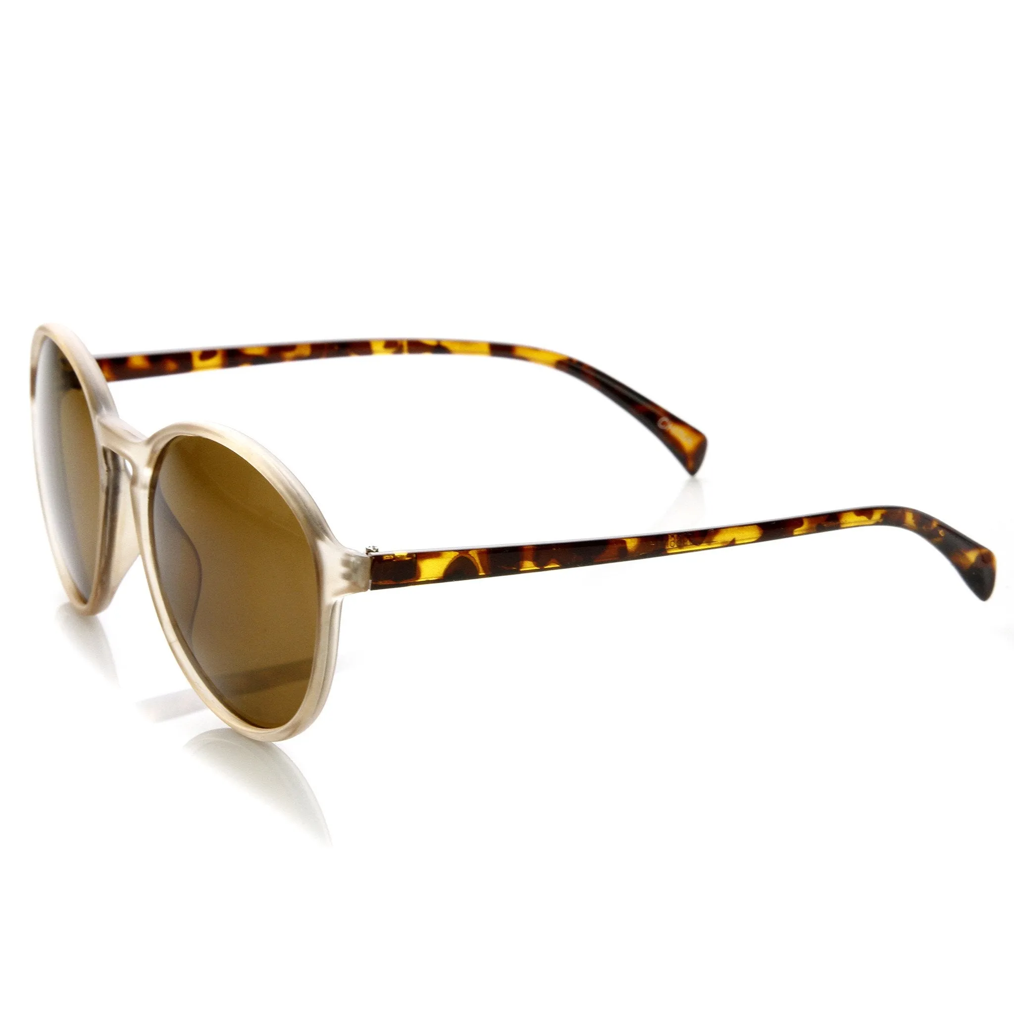 Retro Fashion P3 Matte Finish Keyhole Round Aviator Sunglasses 9178 sold by ZeroUV product image thumbnail 5