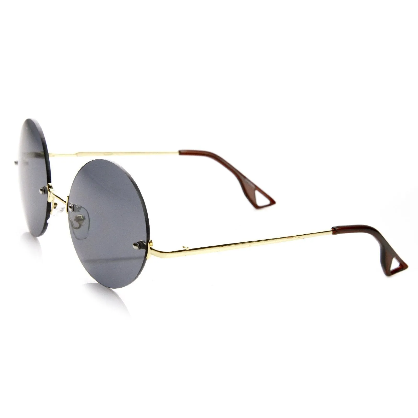 European Retro Frameless Round Fashion Sunglasses 8912 sold by ZeroUV product image thumbnail 3