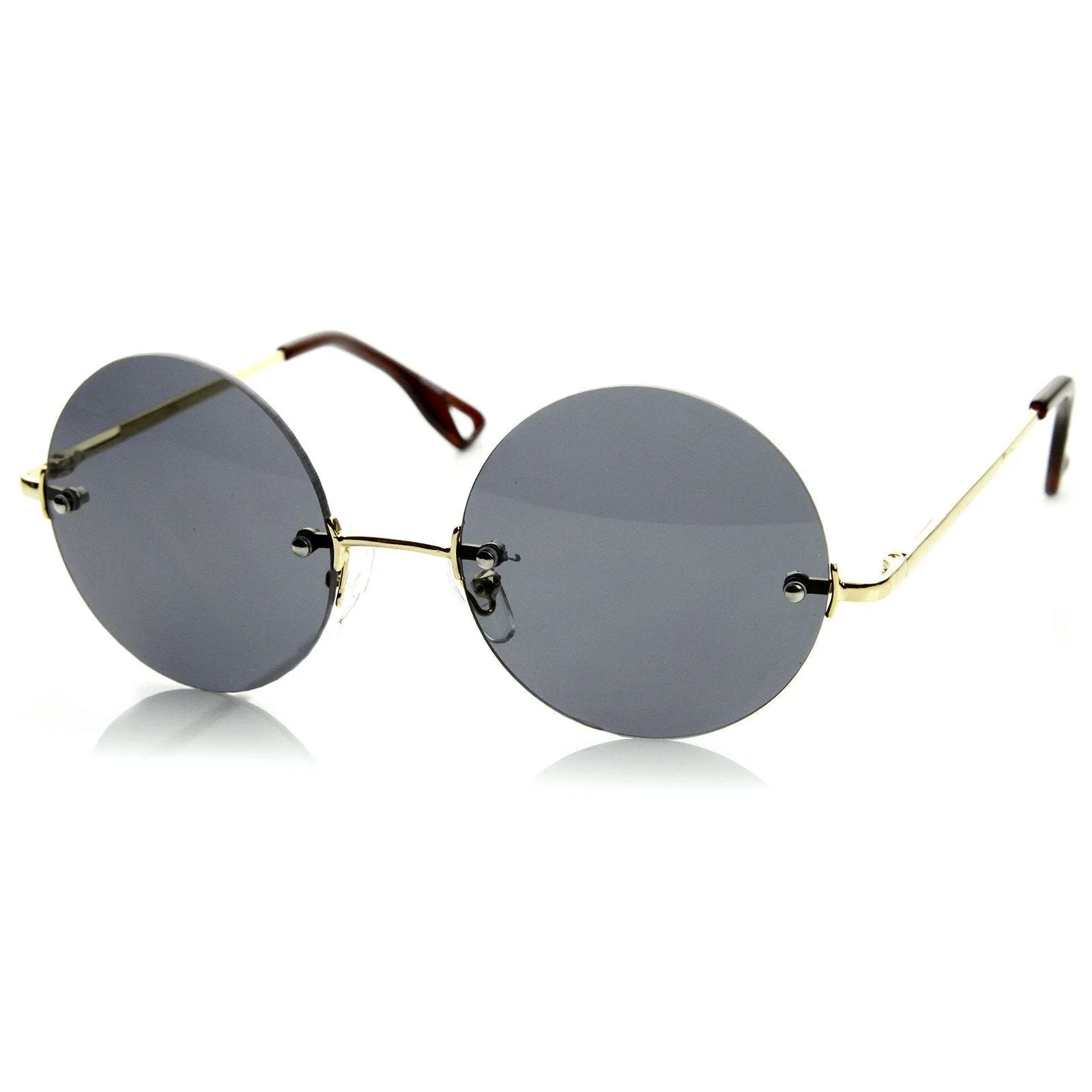 European Retro Frameless Round Fashion Sunglasses 8912 sold by ZeroUV product image thumbnail 2