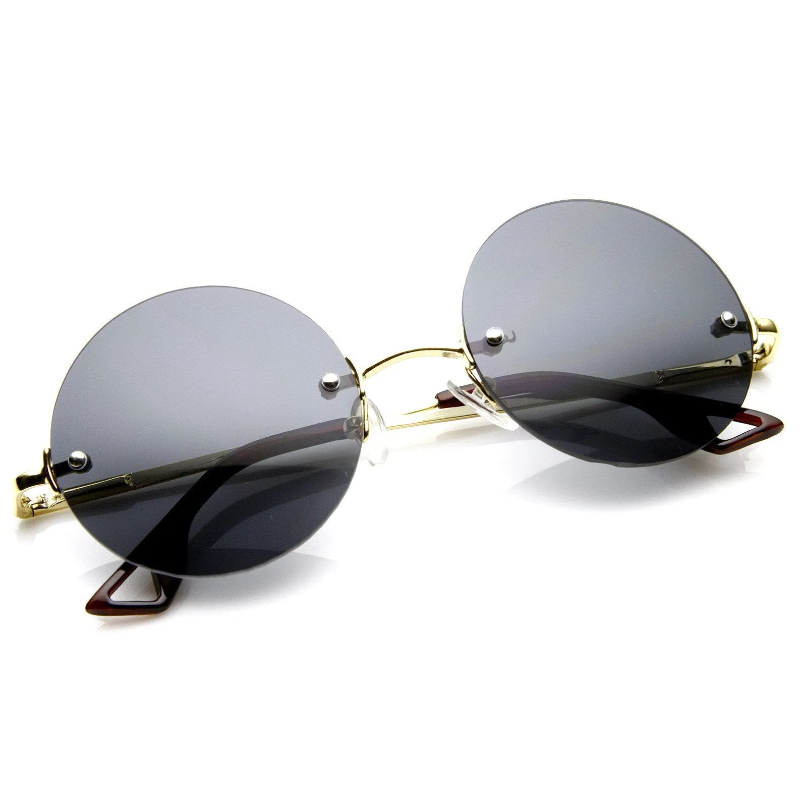European Retro Frameless Round Fashion Sunglasses 8912 sold by ZeroUV product image thumbnail 4