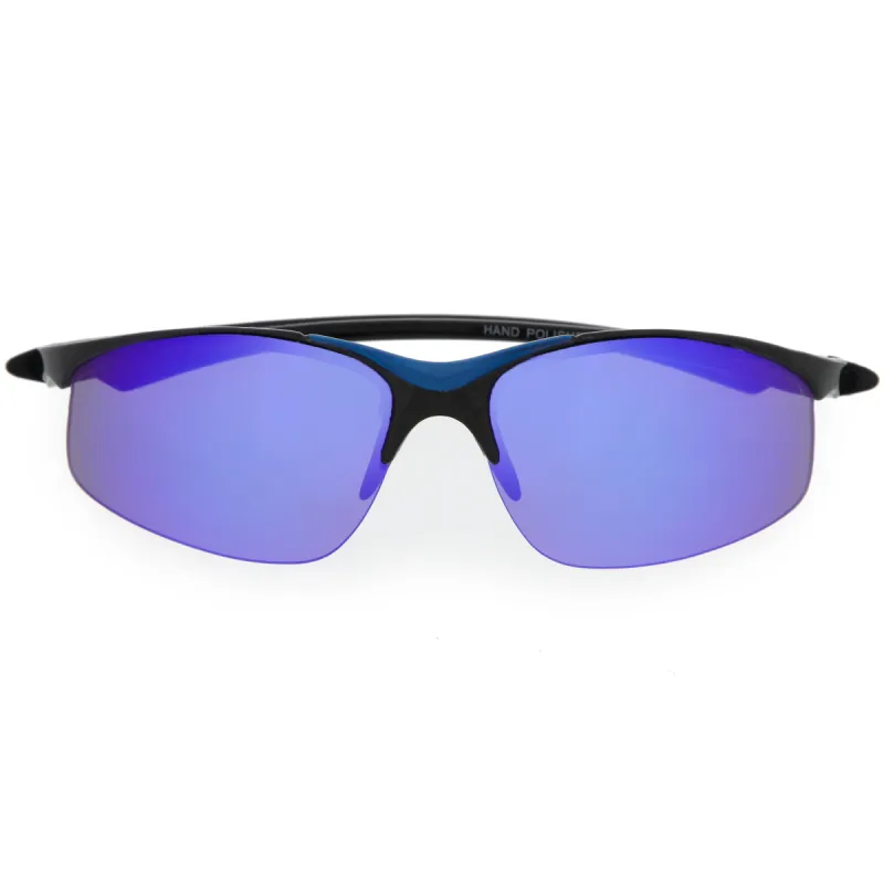 Men's Lightweight Half Frame Active Sports Wrap Around Sunglasses C788 sold by ZeroUV