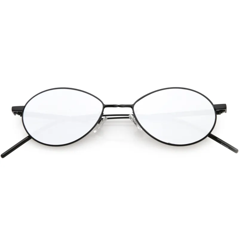 Classic Retro Unisex Metal Oval Dapper Sunglasses C741 sold by ZeroUV