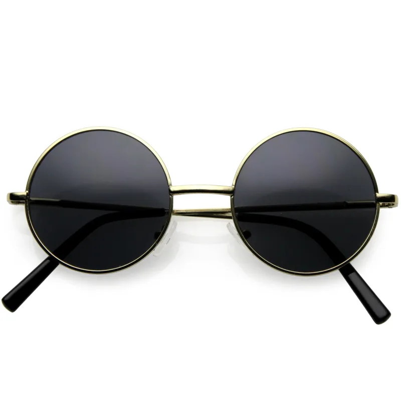 Vintage Inspired Small Round Thin Metal Frame Retro Lennon Sunglasses C919 sold by ZeroUV