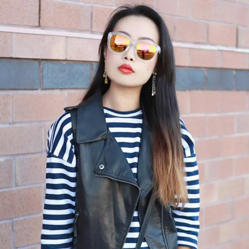 Crazy Frost Frame Mirrored Lens Oversize Sunglasses sold by ZeroUV