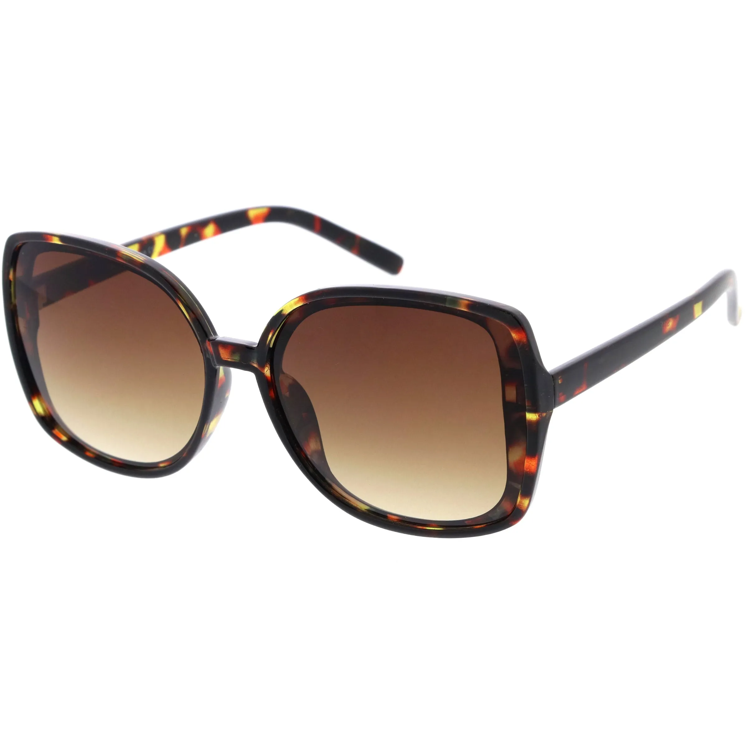 Classy Oversized Neutral Colored Square Sunglasses D259 sold by ZeroUV product image thumbnail 5