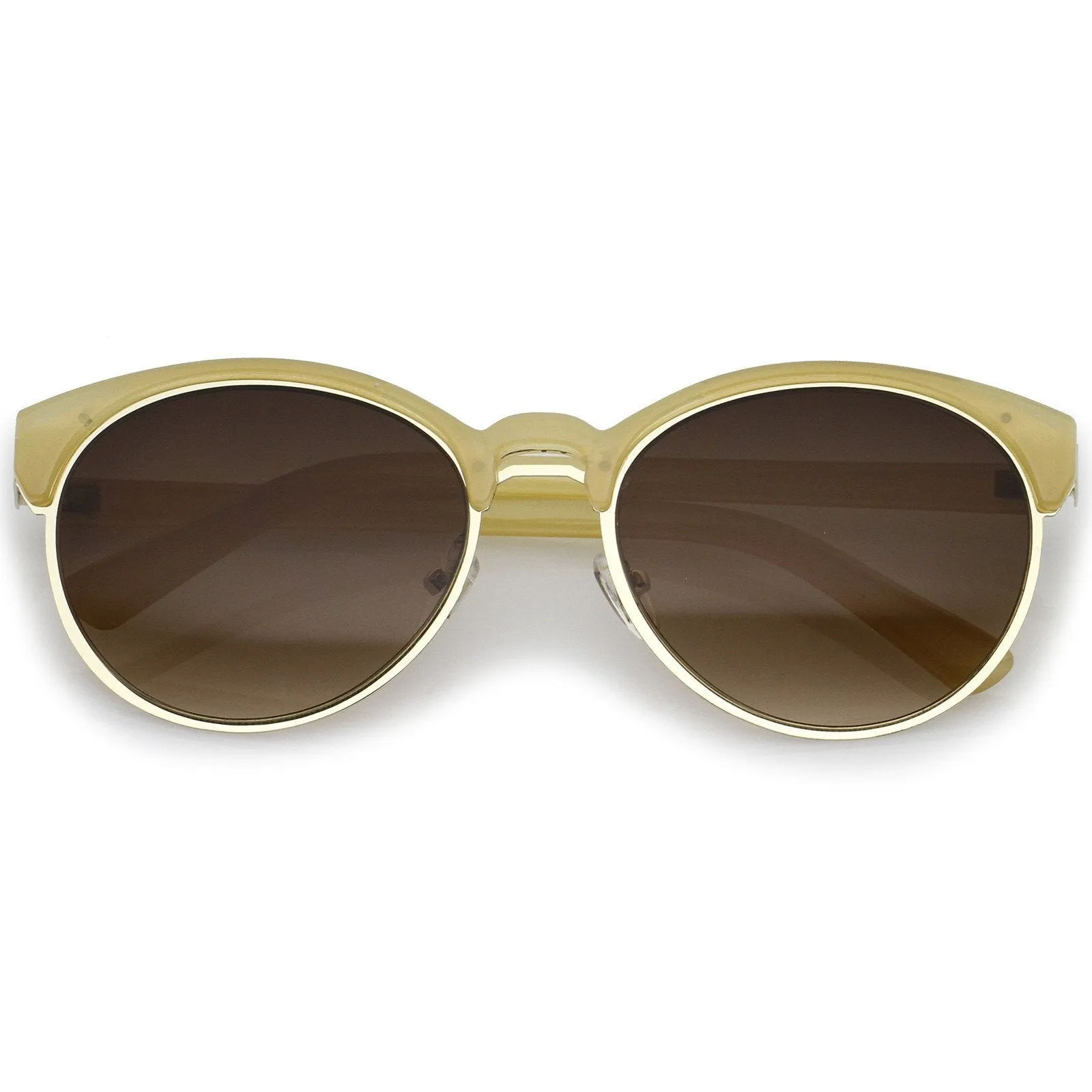 Women's Retro Oval Half Frame Cat Eye Sunglasses A792 sold by ZeroUV