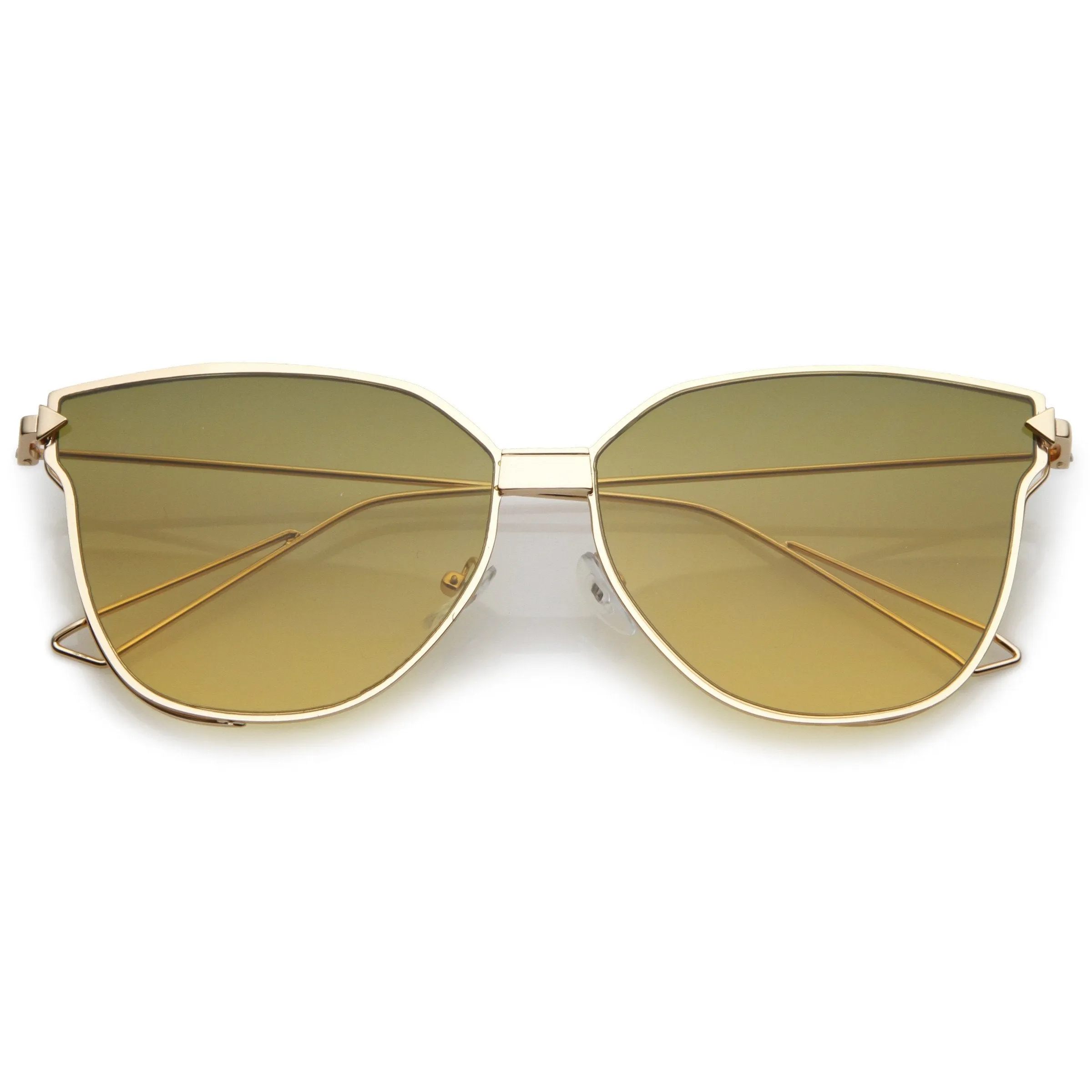 Women's Fine Detailed Flat Lens Horned Rm Sunglasses A909 sold by ZeroUV product image thumbnail 3