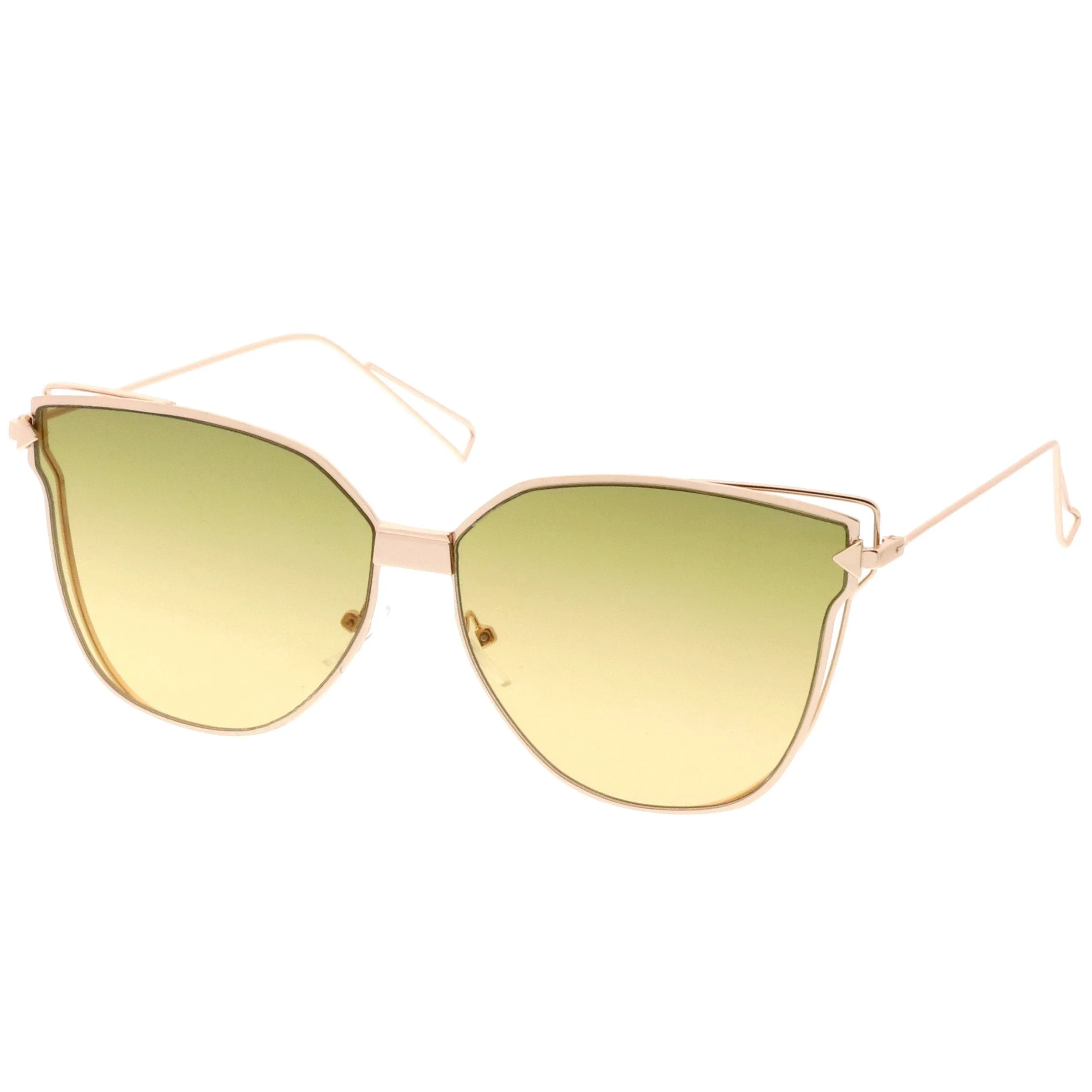 Women's Fine Detailed Flat Lens Horned Rm Sunglasses A909 sold by ZeroUV product image thumbnail 4