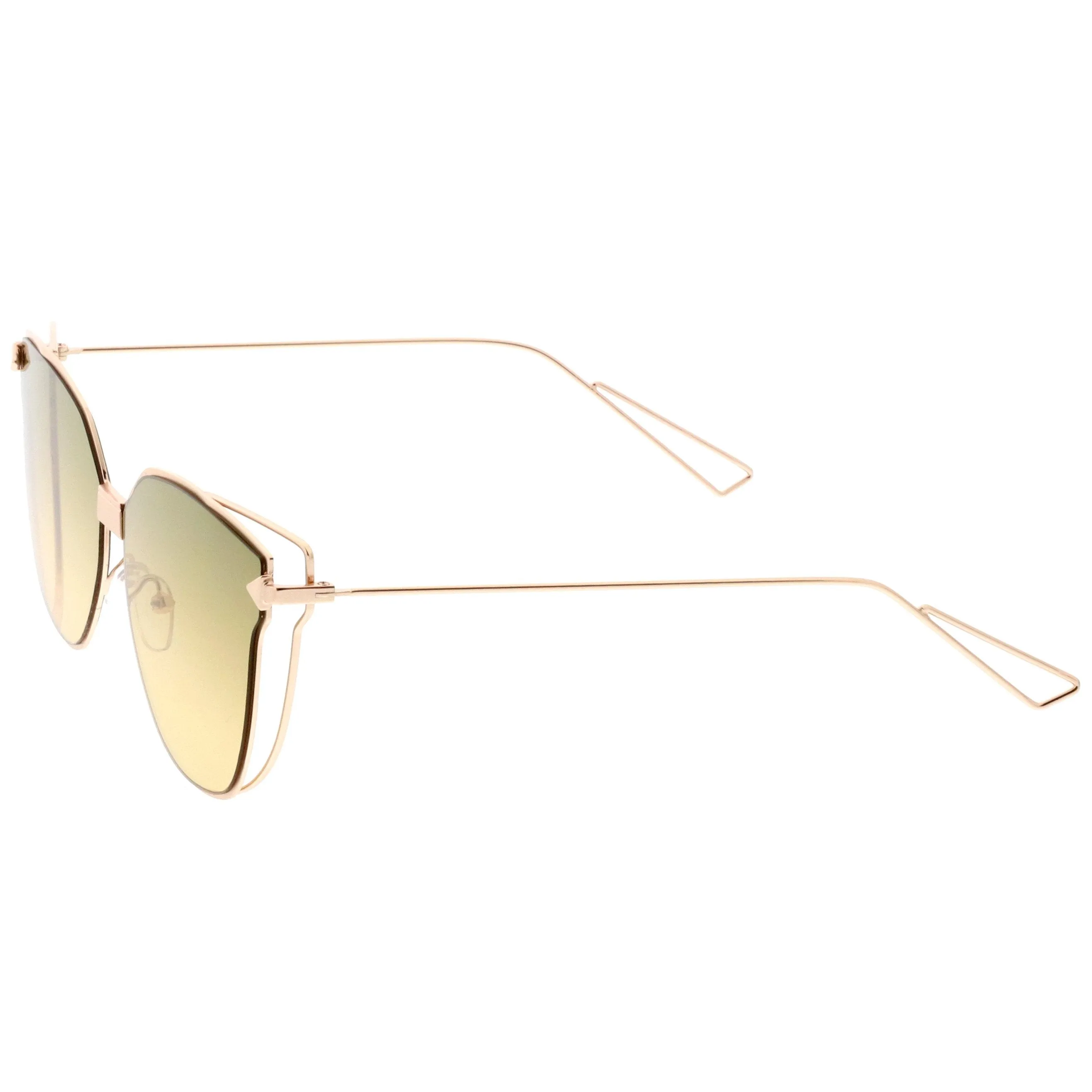 Women's Fine Detailed Flat Lens Horned Rm Sunglasses A909 sold by ZeroUV product image thumbnail 5