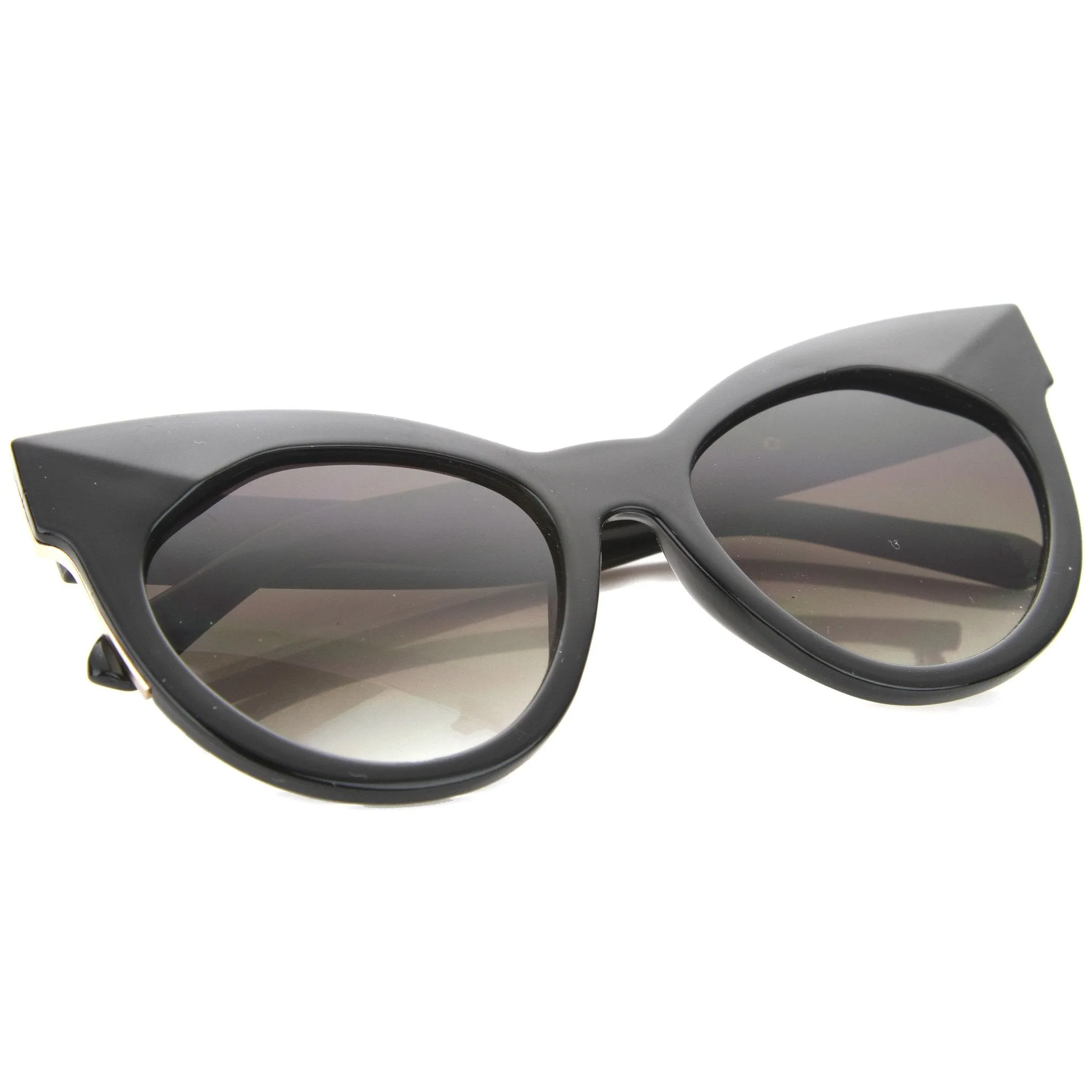 Oversize Modern Bold Flat Lens Cat Eye Sunglasses A167 sold by ZeroUV product image thumbnail 4
