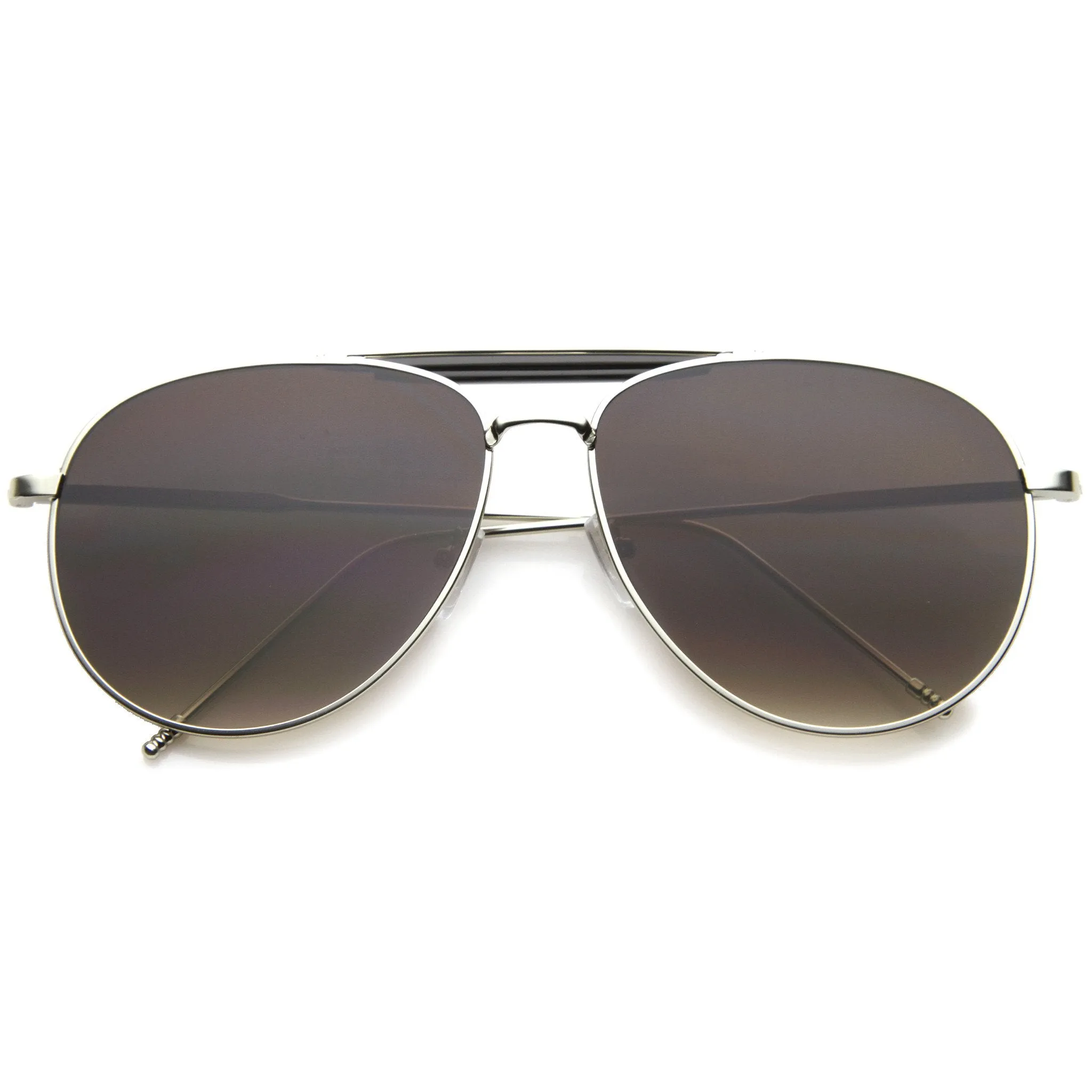 Modern Fashion Top Bar Flat Lens Aviator Sunglasses A212 sold by ZeroUV