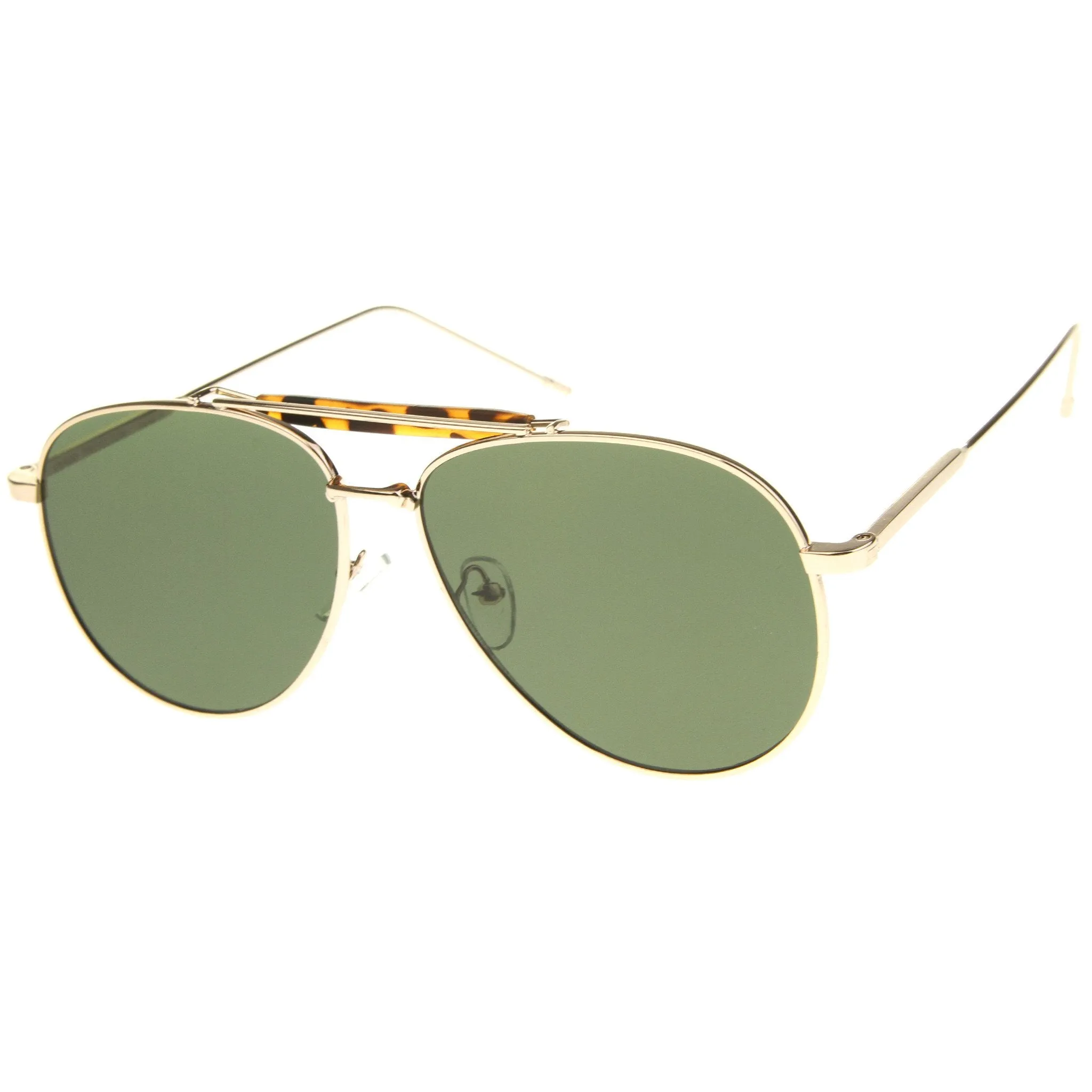 Modern Fashion Top Bar Flat Lens Aviator Sunglasses A212 sold by ZeroUV product image thumbnail 4