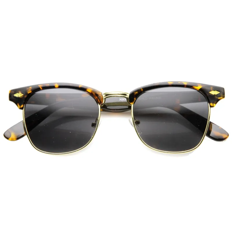 Vintage Dapper Half Frame Horned Rim Sunglasses 9847 sold by ZeroUV