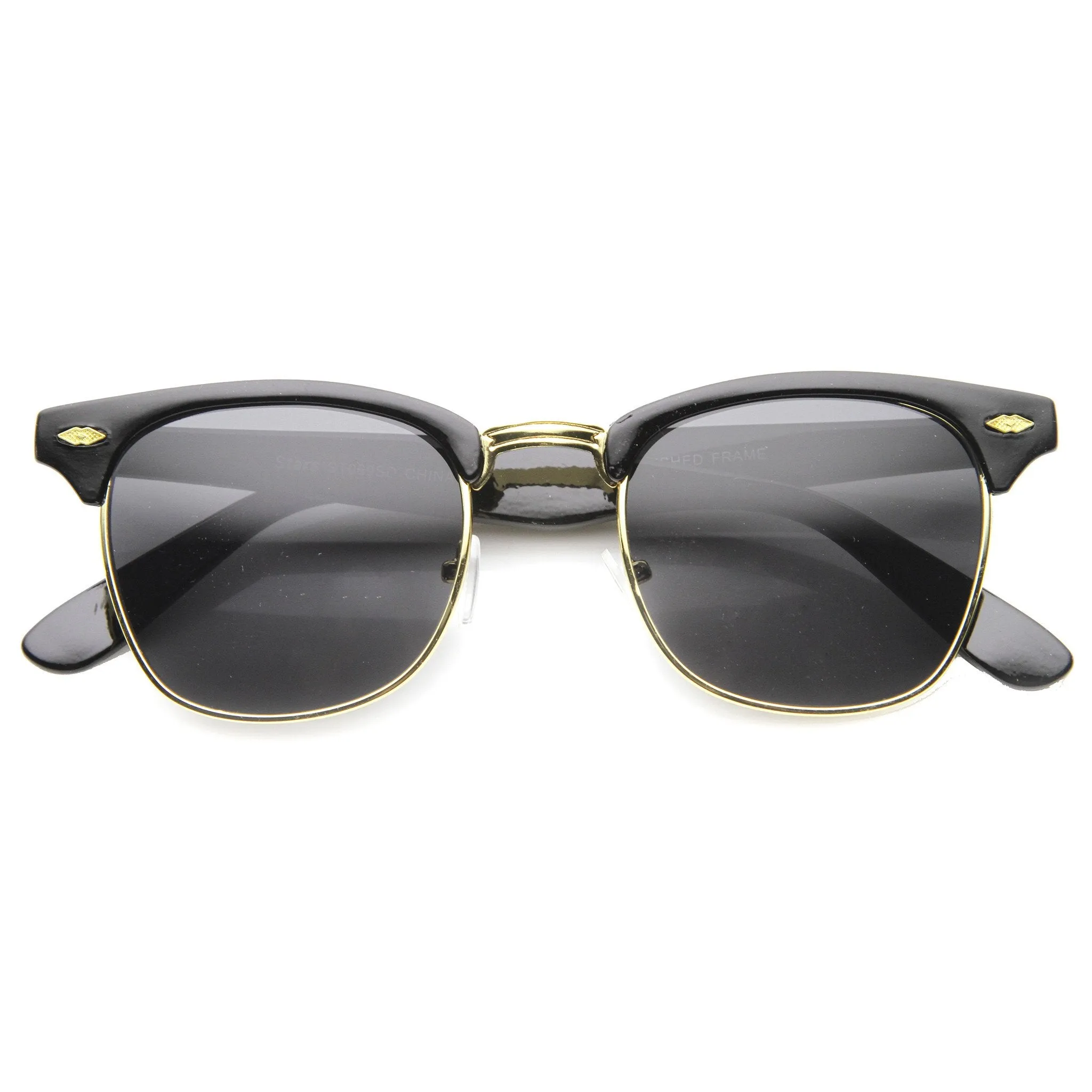 Vintage Dapper Half Frame Horned Rim Sunglasses 9847 sold by ZeroUV product image thumbnail 4