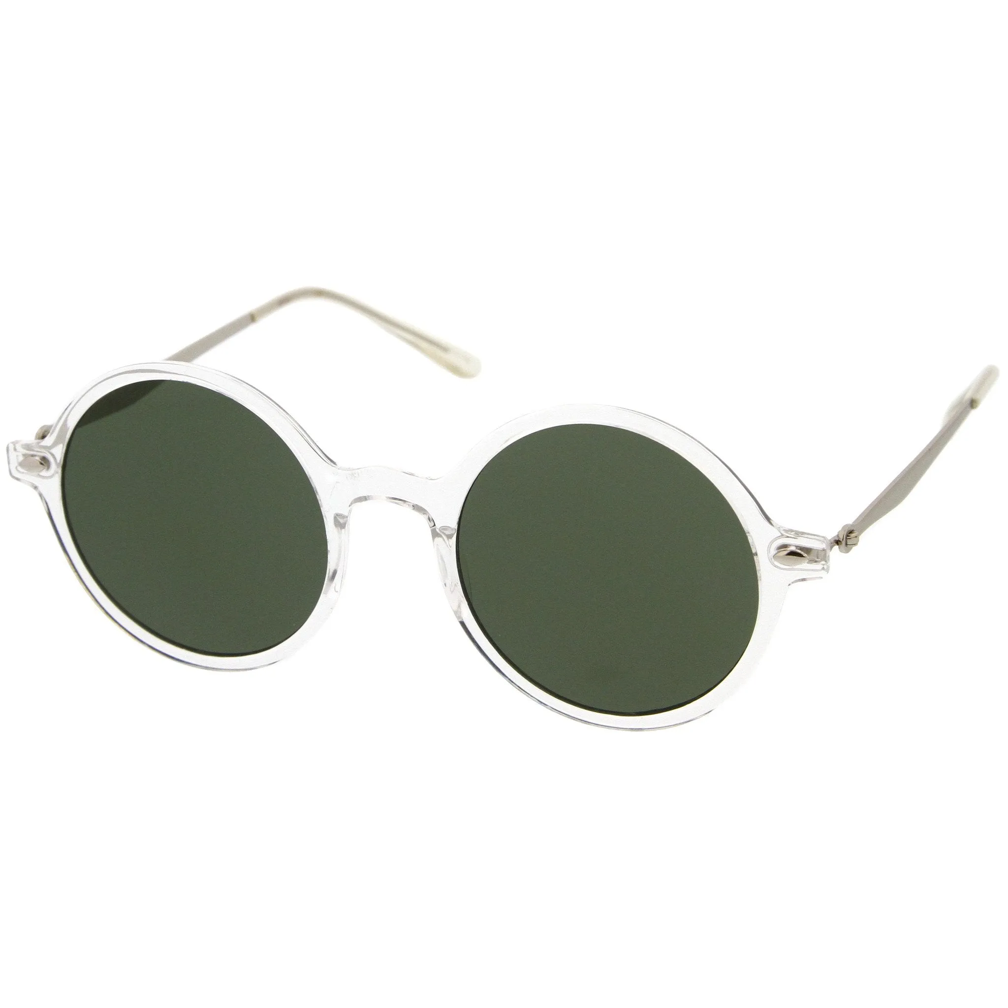 Vintage Dapper Round Flat Lens Sunglasses A745 sold by ZeroUV product image thumbnail 4
