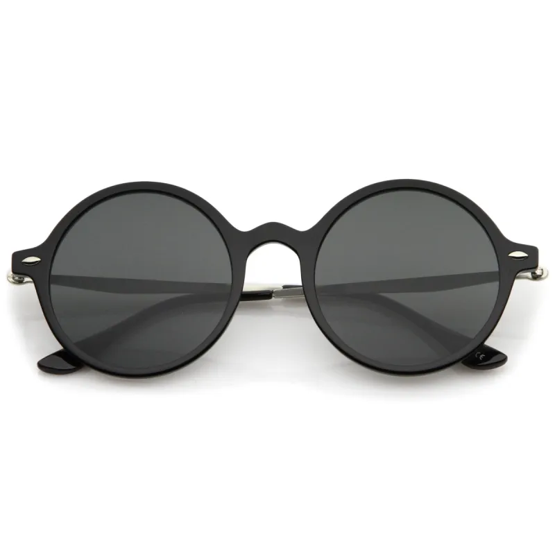 Vintage Dapper Round Flat Lens Sunglasses A745 sold by ZeroUV
