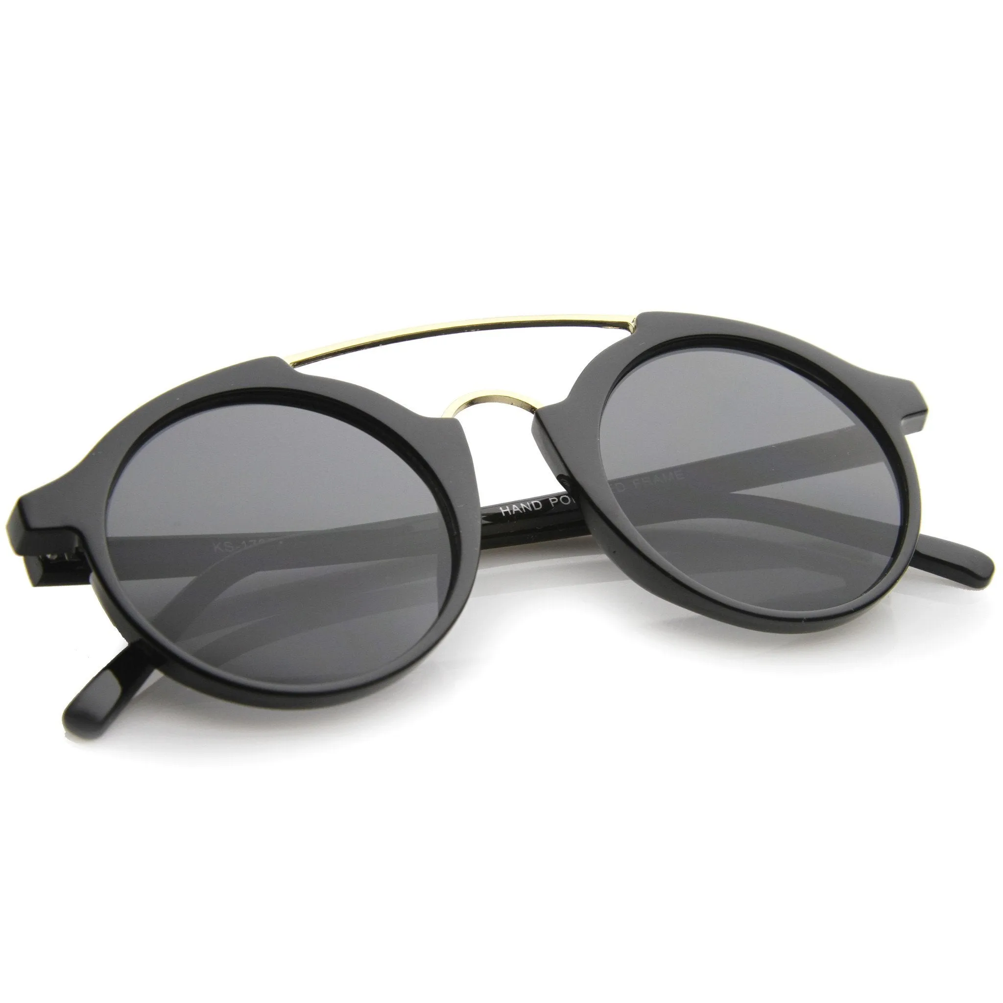Retro Hipster Dapper Round Sunglasses A193 sold by ZeroUV product image thumbnail 4