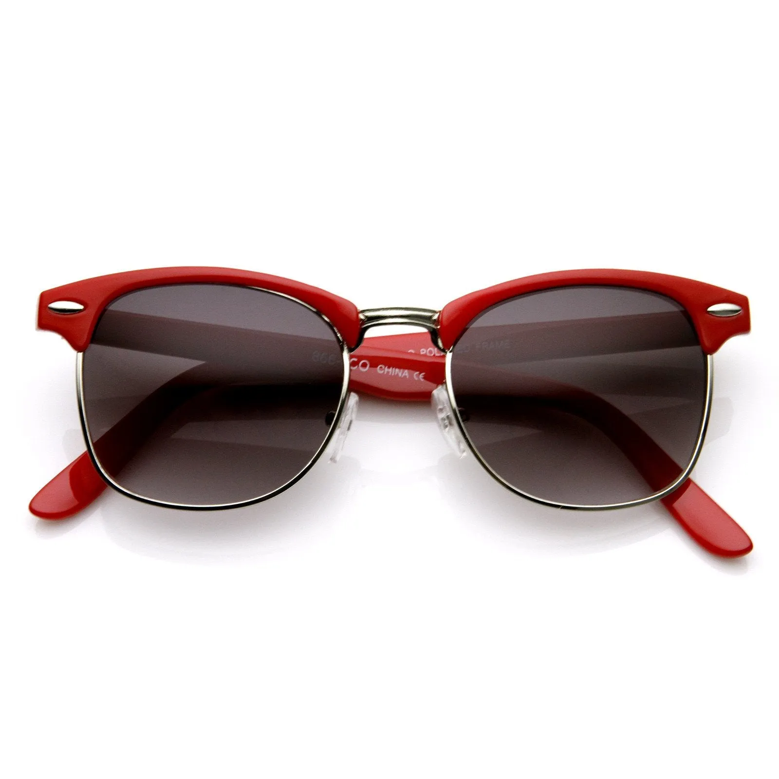 Retro Colorful Half Frame Horned Rim Sunglasses 8735 sold by ZeroUV product image thumbnail 3