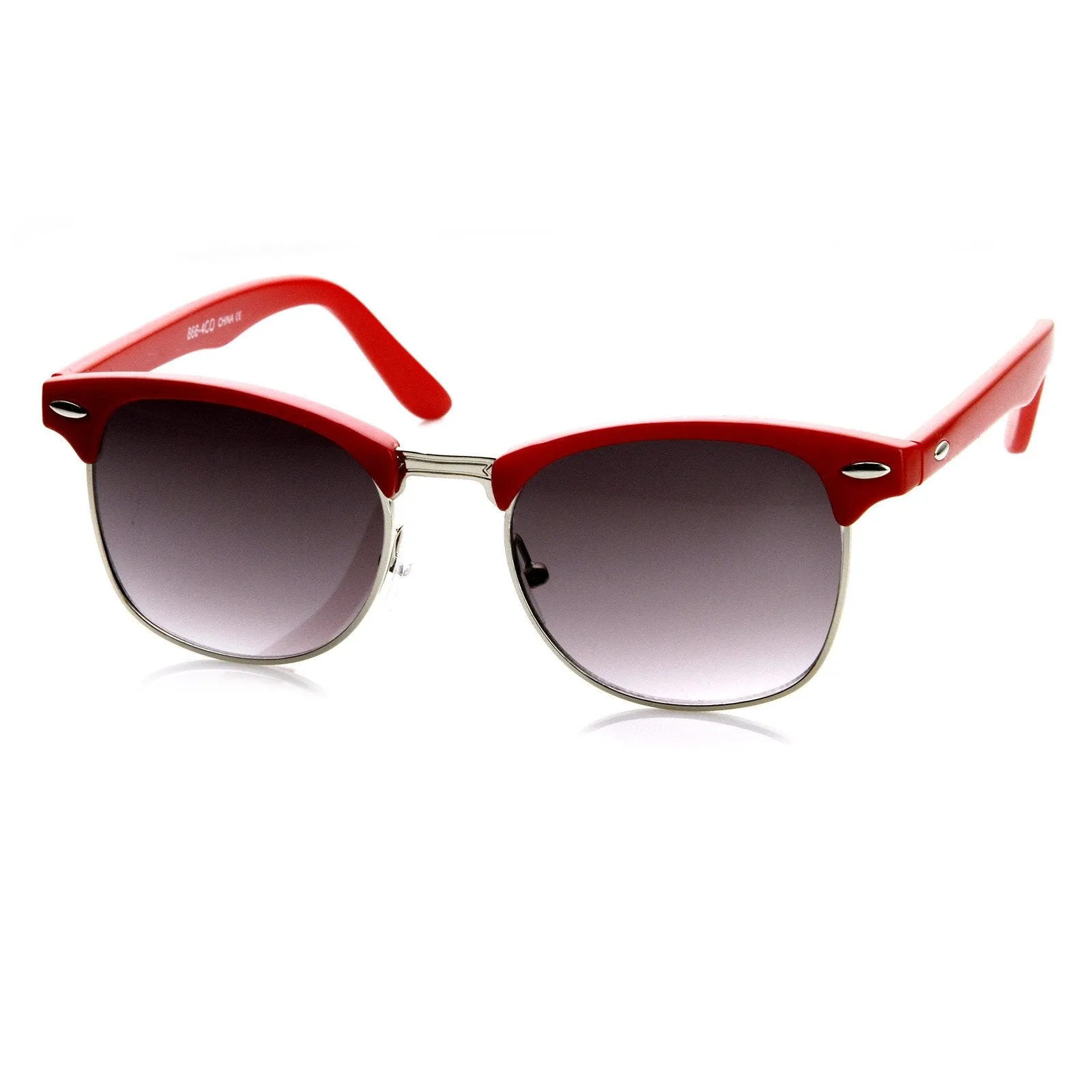 Retro Colorful Half Frame Horned Rim Sunglasses 8735 sold by ZeroUV product image thumbnail 4