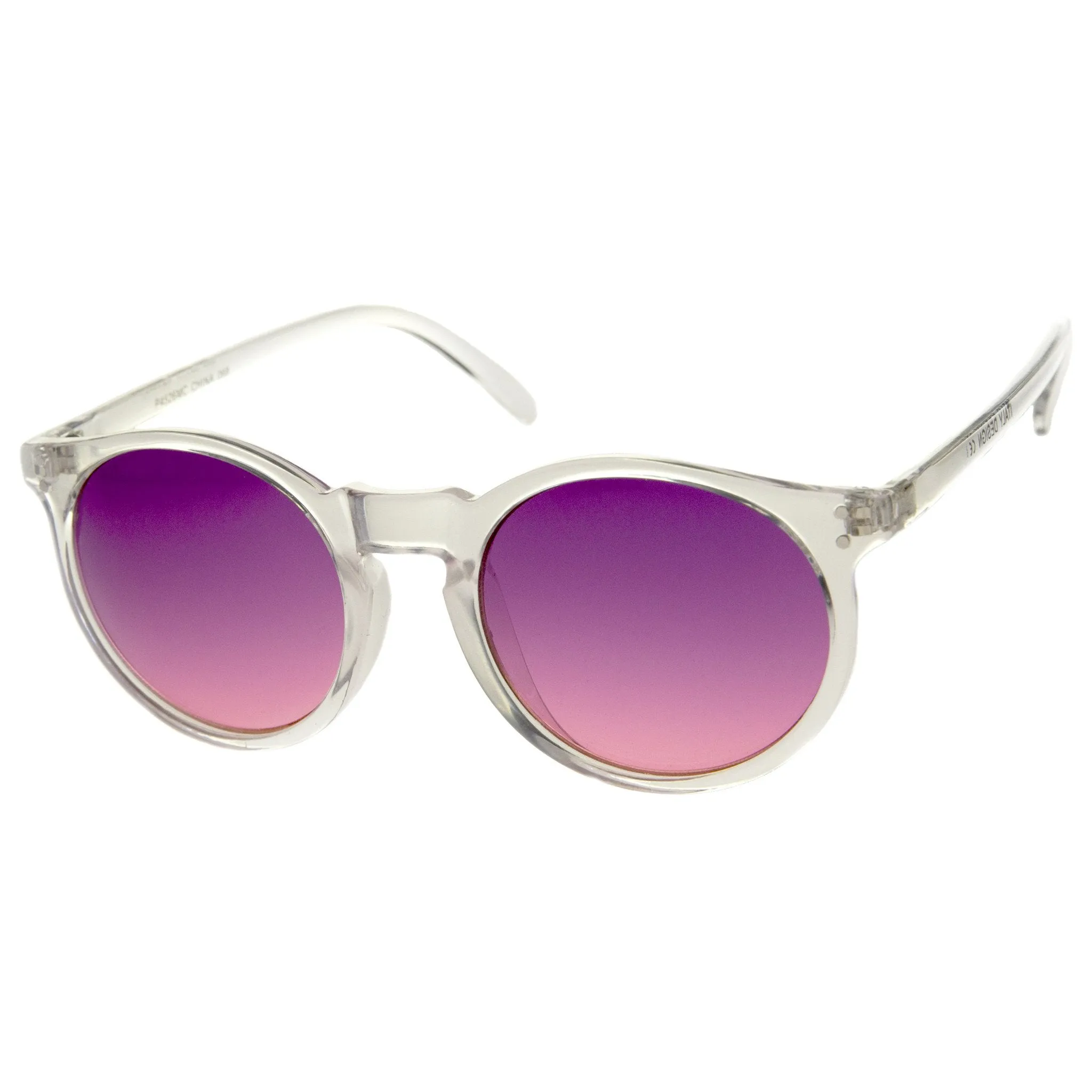 Retro Modern Crystal Frame Burned Lens Sunglasses A297 sold by ZeroUV product image thumbnail 2