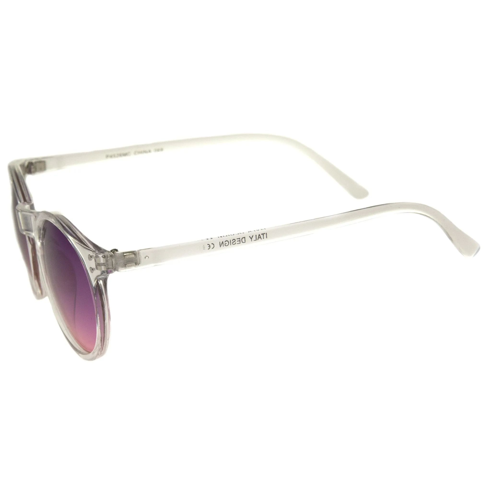 Retro Modern Crystal Frame Burned Lens Sunglasses A297 sold by ZeroUV product image thumbnail 3
