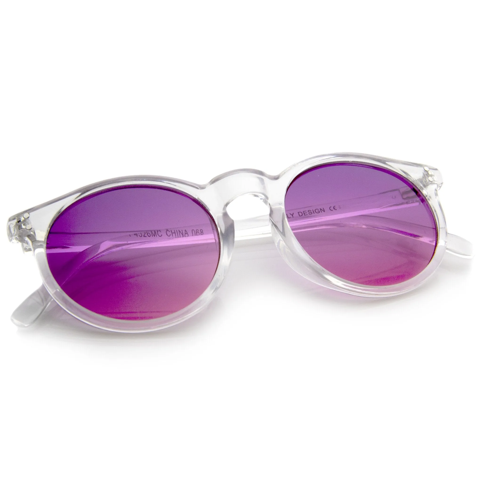 Retro Modern Crystal Frame Burned Lens Sunglasses A297 sold by ZeroUV product image thumbnail 4