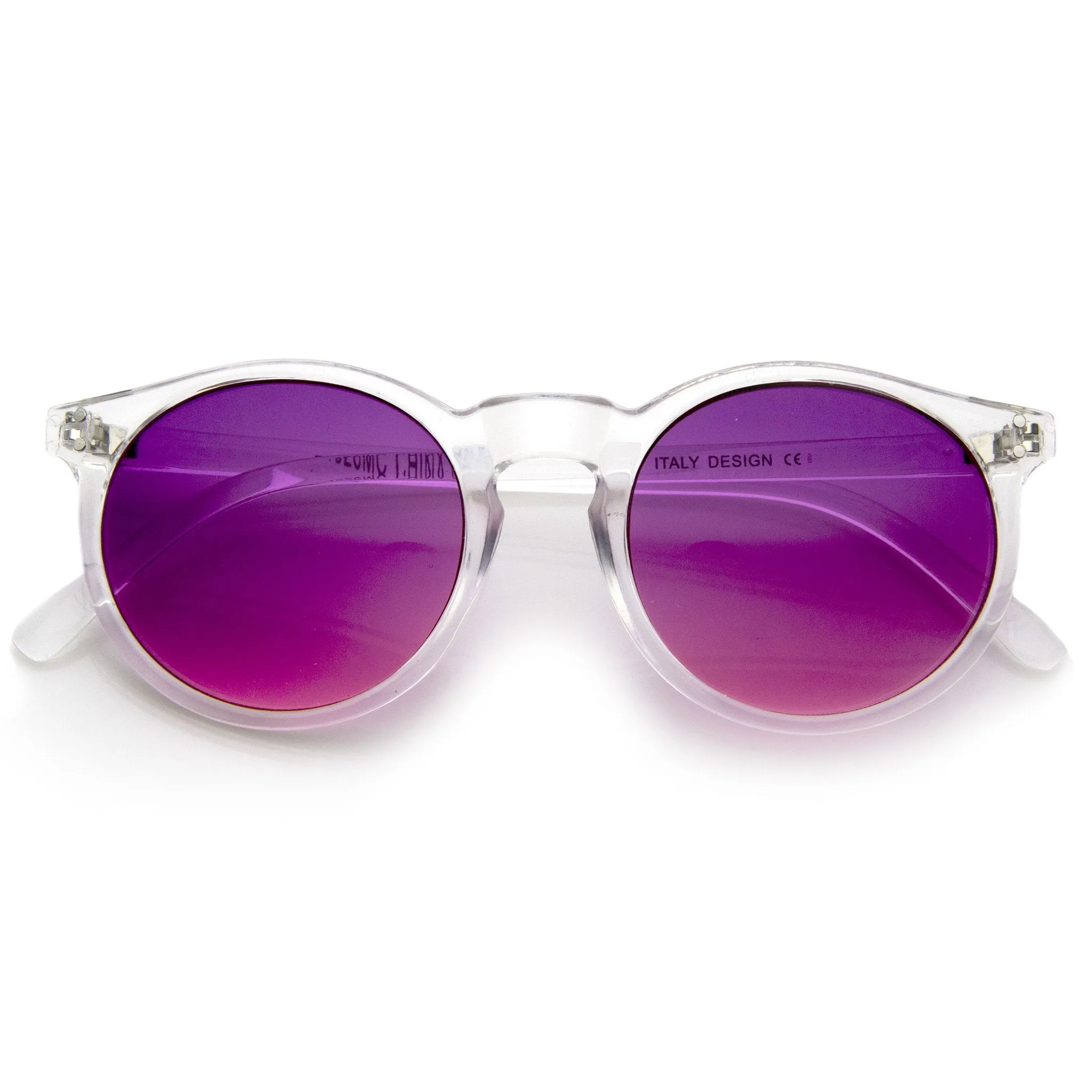 Retro Modern Crystal Frame Burned Lens Sunglasses A297 sold by ZeroUV