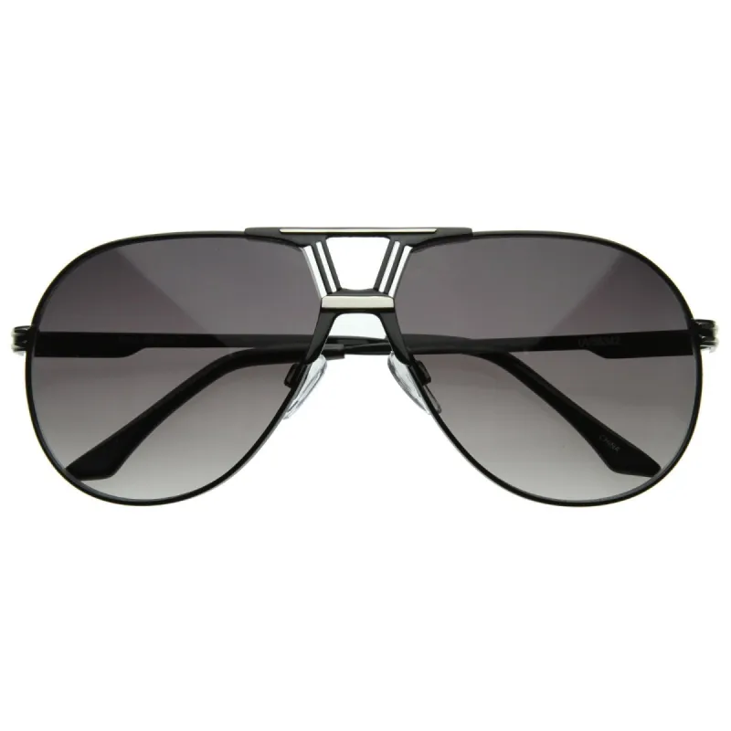 Premium Optical RX Laser Metal Designer Aviator Sunglasses 8366 sold by ZeroUV