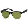 Retro Eyewear Fashion Soft Rubberized Half Frame Horned Rim Sunglasses 8913 sold by ZeroUV