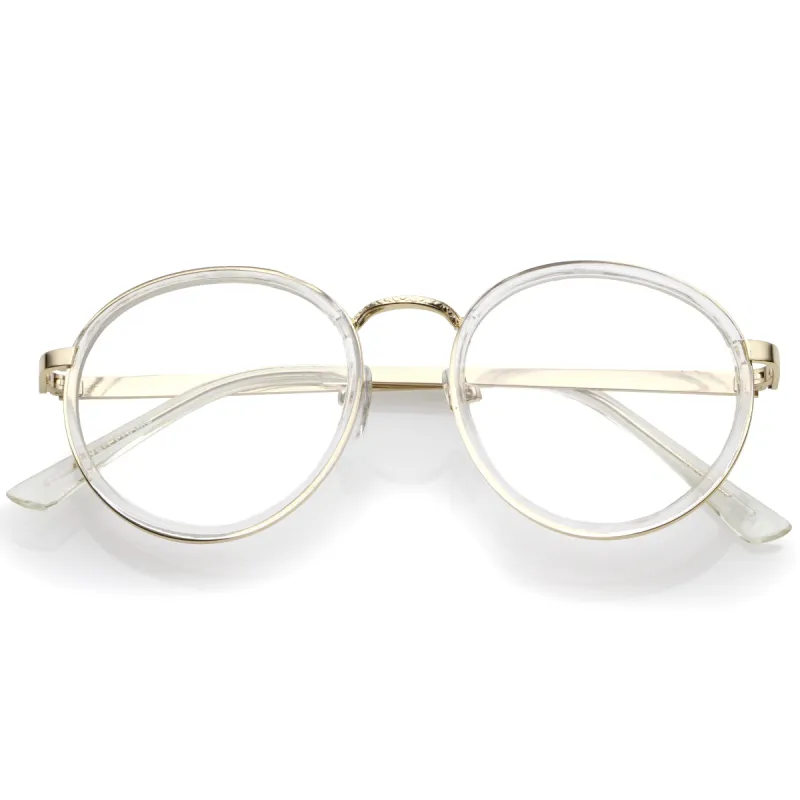 Vintage Round Dapper Clear Lens Glasses A889 sold by ZeroUV