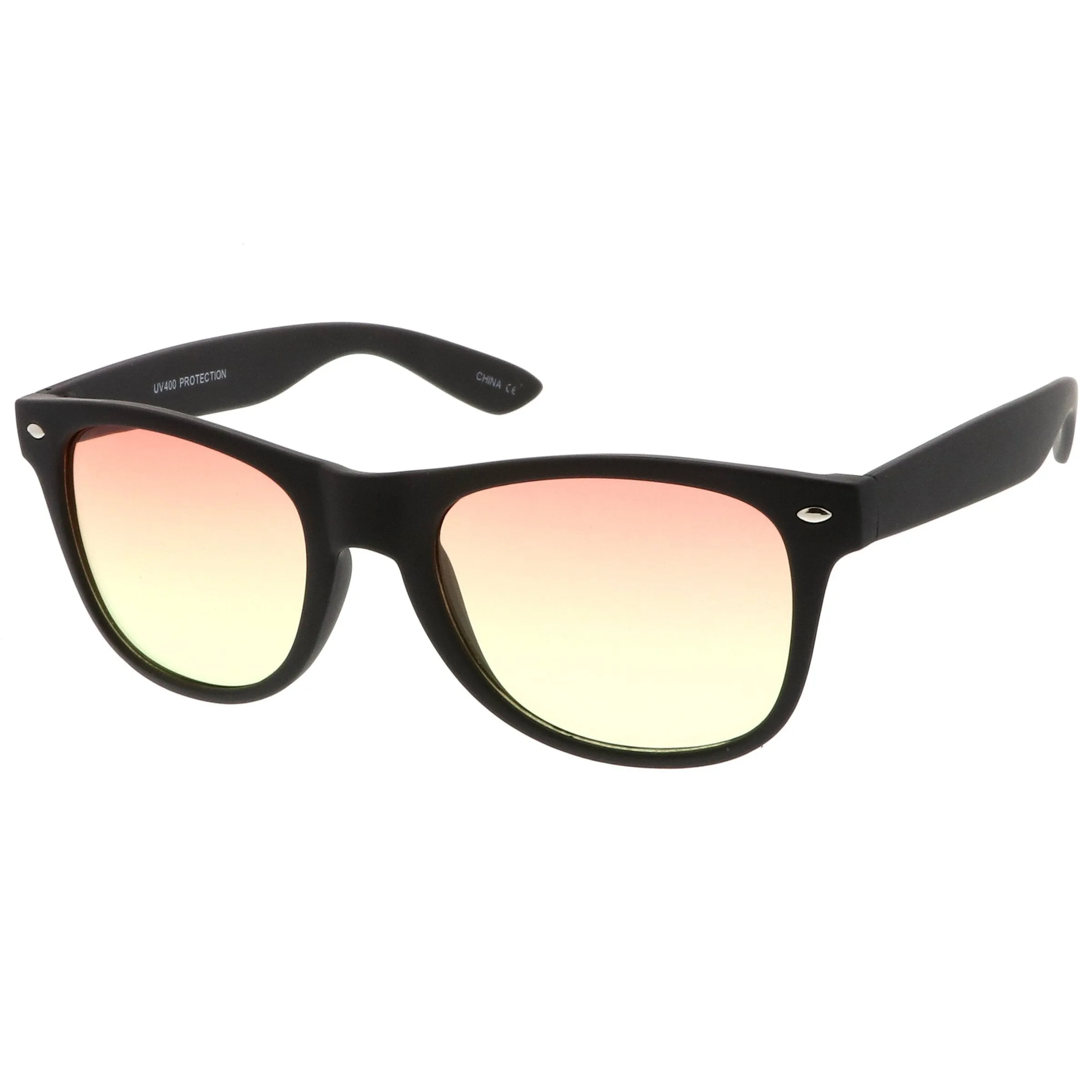 Rubberized Horned Rim Gradient Lens Sunglasses C233 sold by ZeroUV product image thumbnail 2