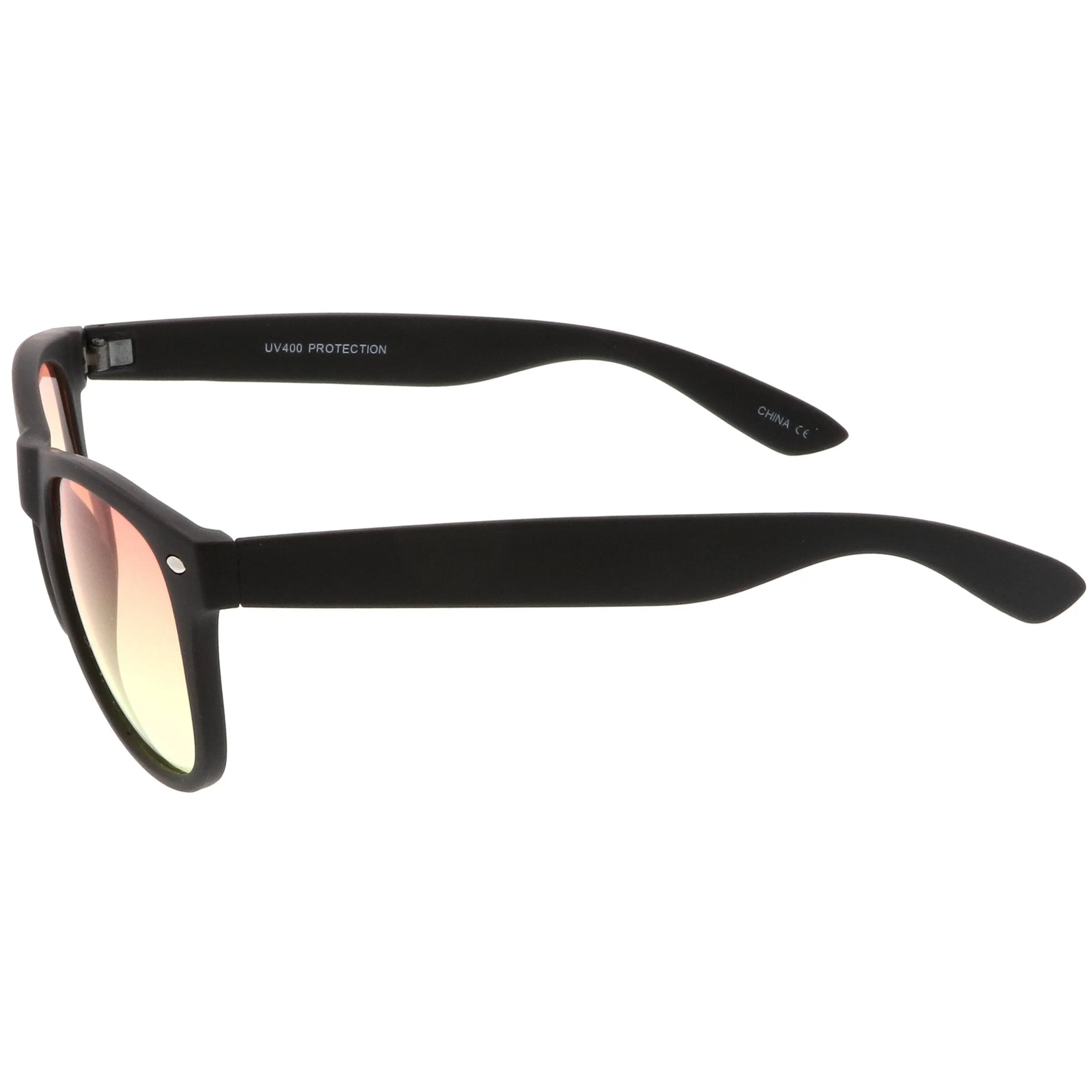 Rubberized Horned Rim Gradient Lens Sunglasses C233 sold by ZeroUV product image thumbnail 3