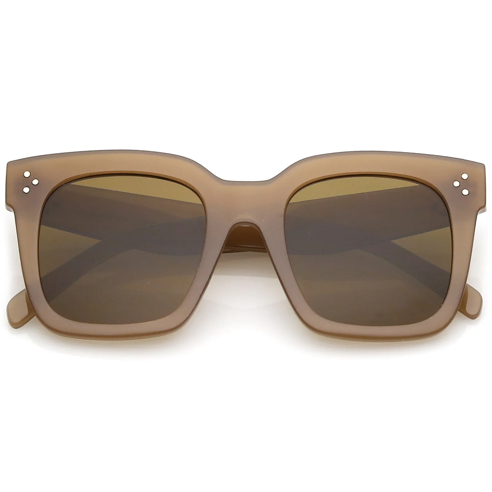 Bold Oversize Horned Rim Flat Lens Sunglasses A101 sold by ZeroUV