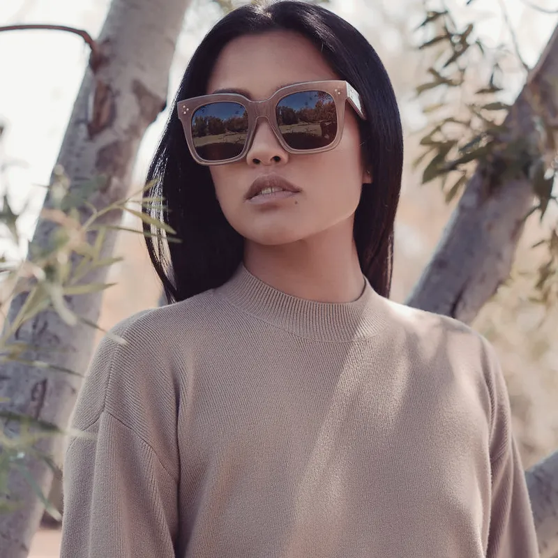 Bold Oversize Horned Rim Flat Lens Sunglasses A101 sold by ZeroUV product image thumbnail 2