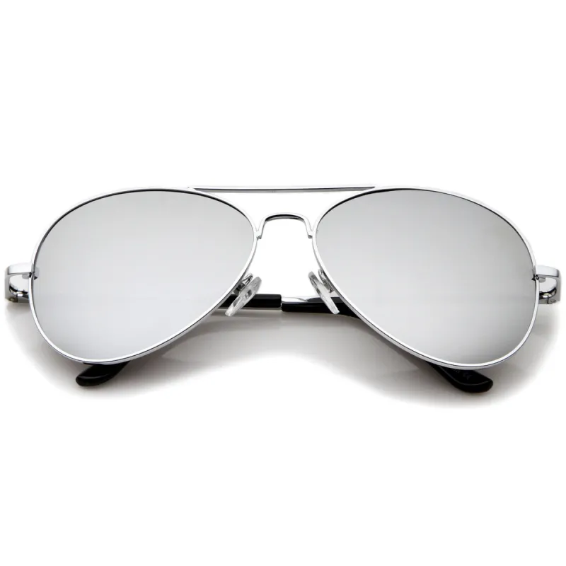 Retro Classic Celebrity Mirrored Lens Metal Aviator Sunglasses 1375 sold by ZeroUV
